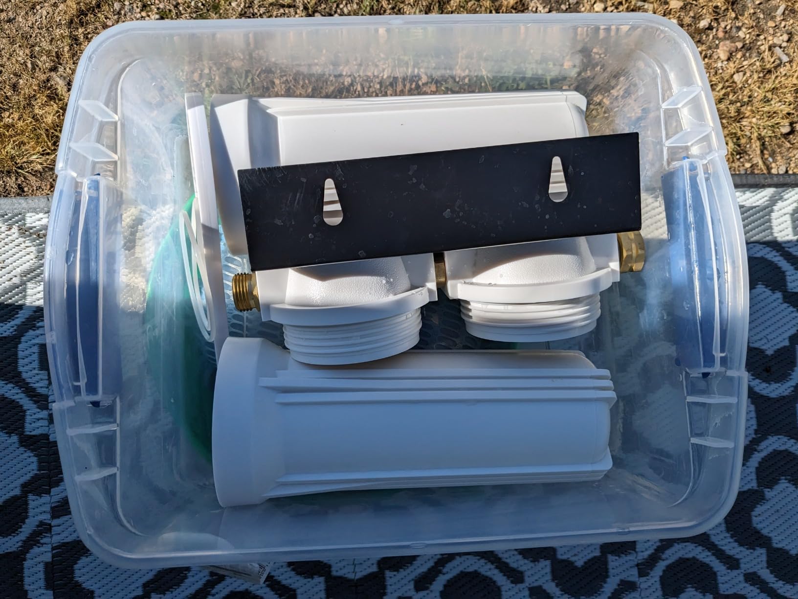 Beech Lane External RV Dual Water Filter System, Leak-Free Brass Fittings, Mounting Bracket and Two Filters Included, Sturdy Construction is Built to Last customer photo 1