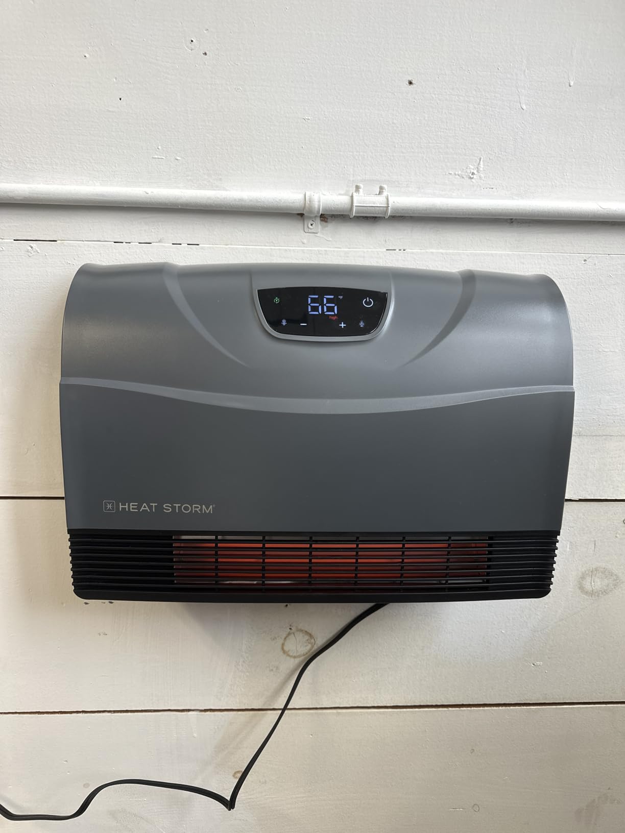 Heat Storm Phoenix HS-1500-PHX, Infrared Space Heater with Attachable Feet, Remote Control, Energy Efficient-750-1500 Watts, Gray Floor or Wall customer photo 1