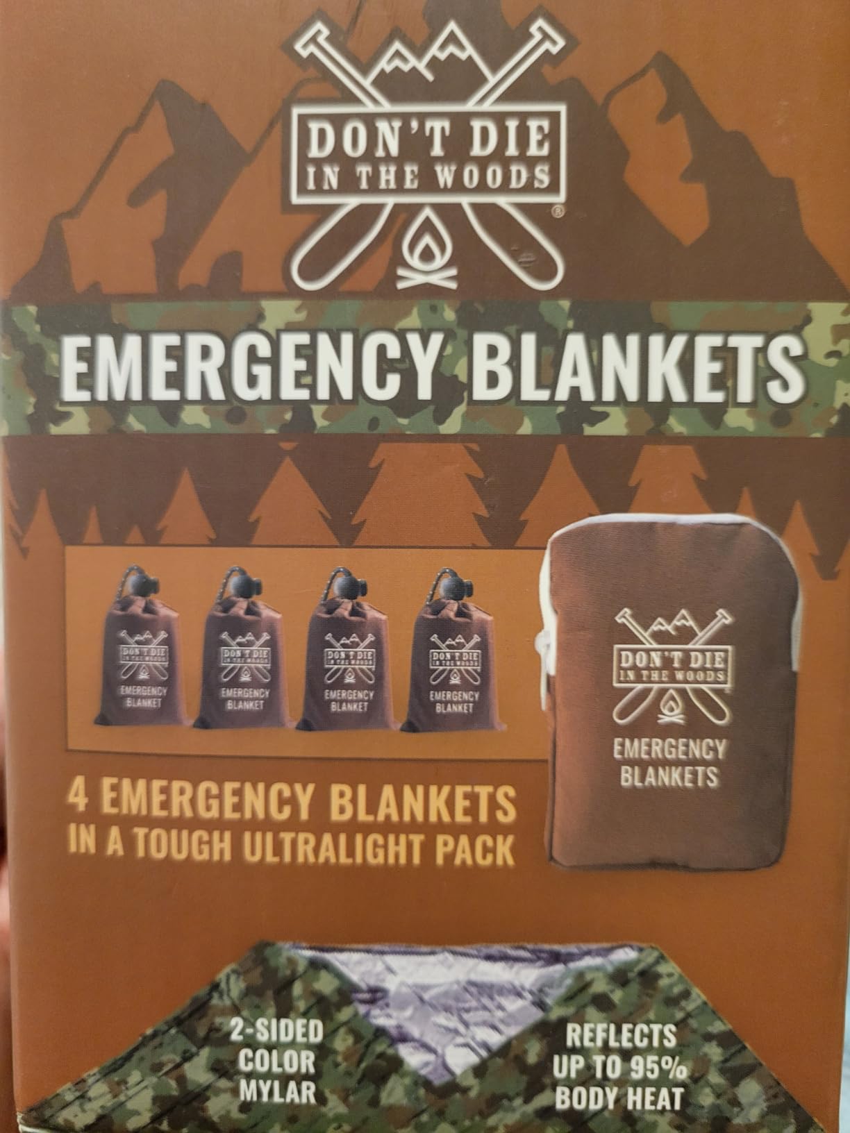 Don’t Die in The Woods – Freakin’ Huge Emergency Blankets [Green] customer photo 1