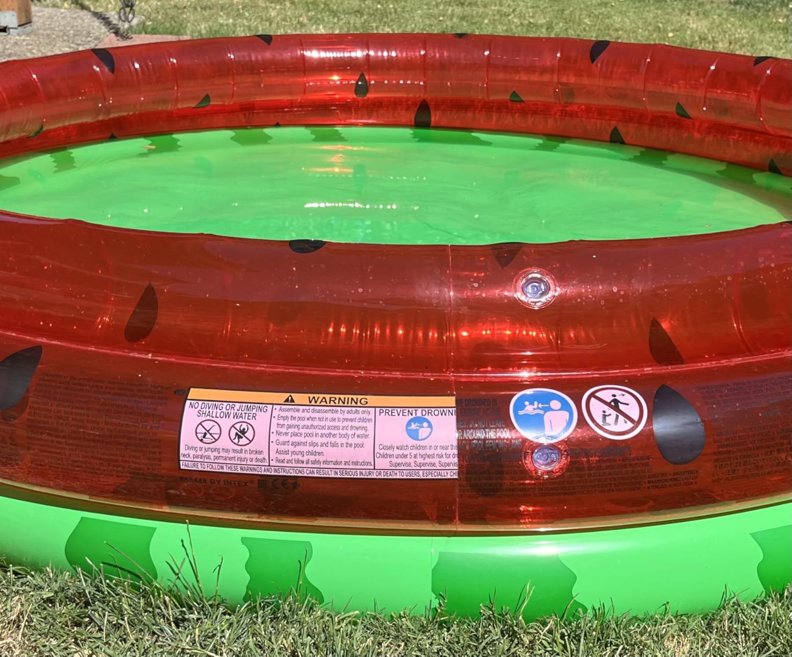 Intex 66-Inch Round Inflatable Outdoor Kids Swimming and Wading Watermelon Pool for Ages 2 and Up customer photo 1