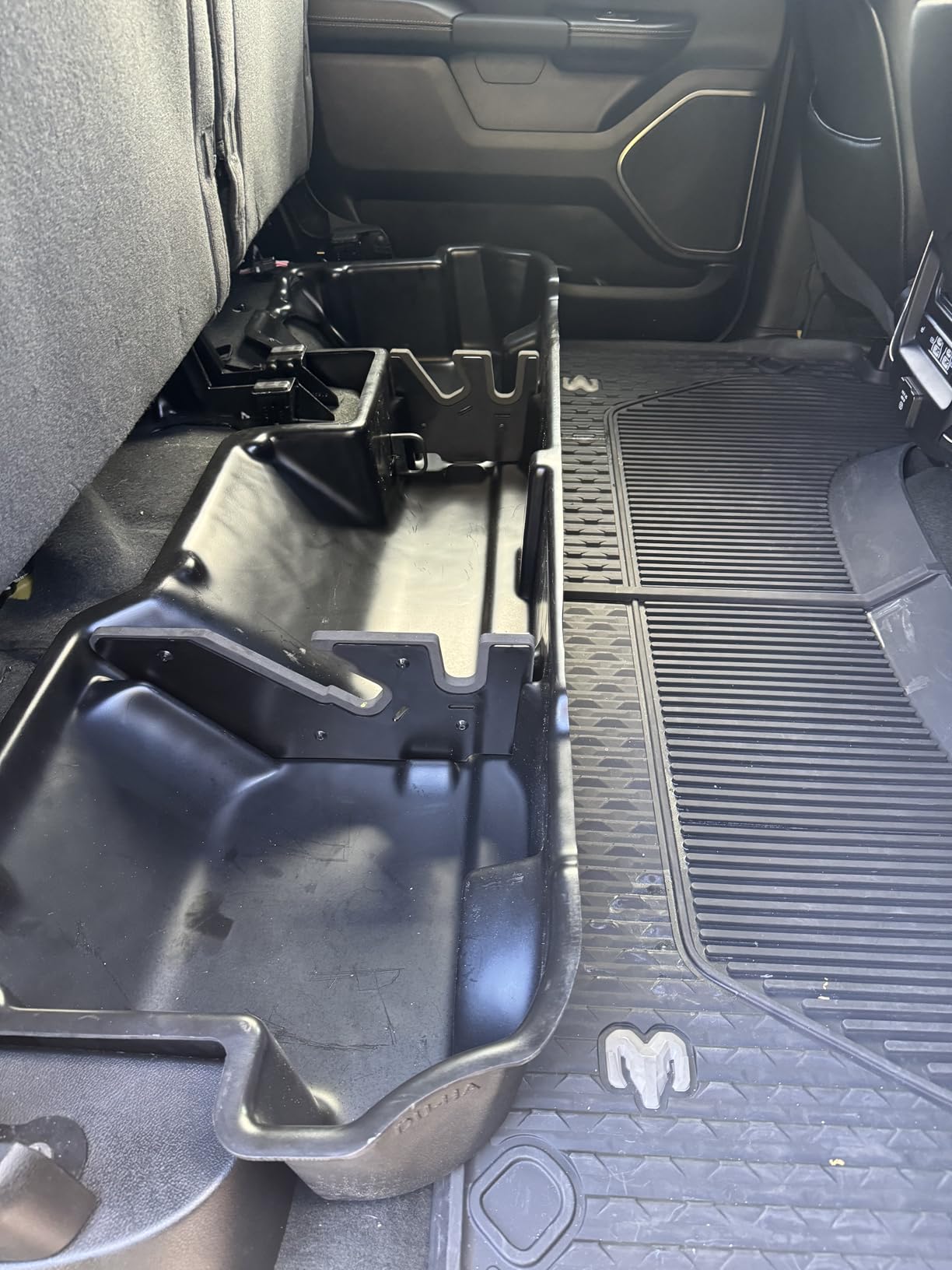 DuHa 30100 Under Seat Storage fits 2019-2026 Ram 1500 Crew Cab (New Body Style) | Black Heavy Duty Back Seat Organizer | Easy Installation | Seamless Integration customer photo 2