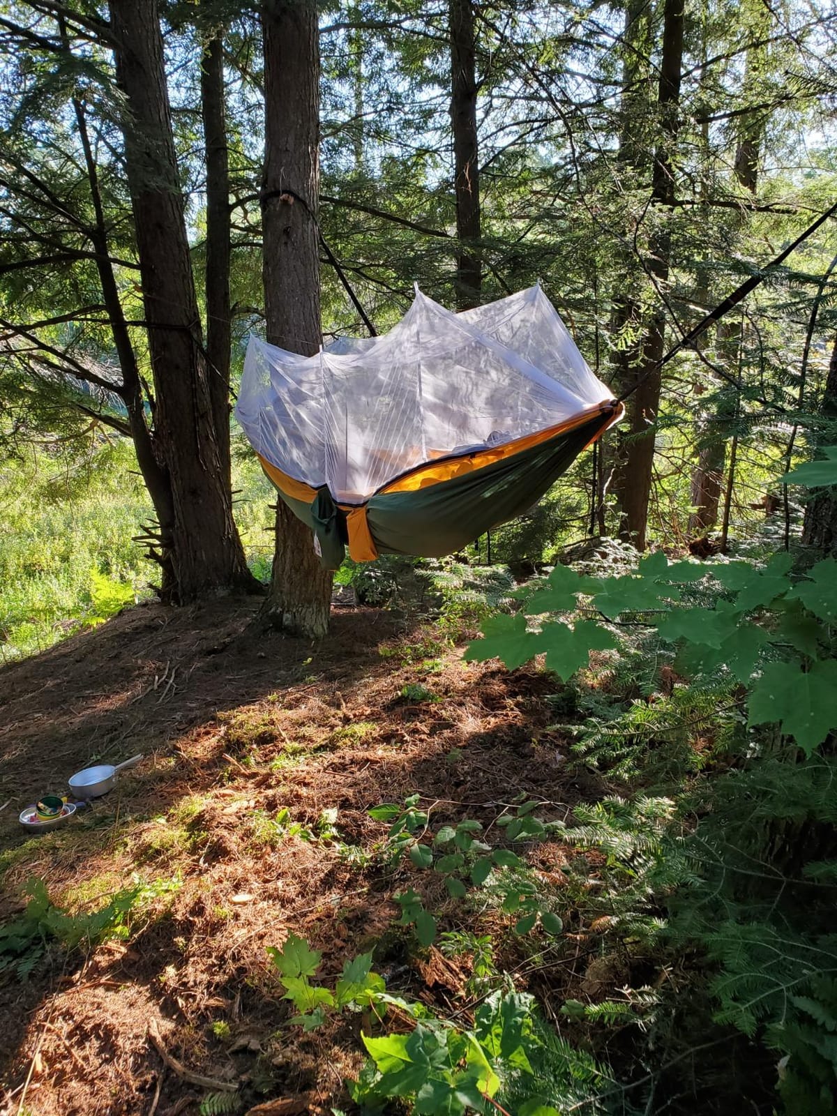 Ryno Tuff XL 2 Person Camping Hammock with Mosquito Net & Rain Fly - Compact Double Hammock with Bug Net, Tarp, Pocket, Tree Straps & Heavy Duty Carabiners - Parachute Grade Nylon Holds Over 600lbs customer photo 2