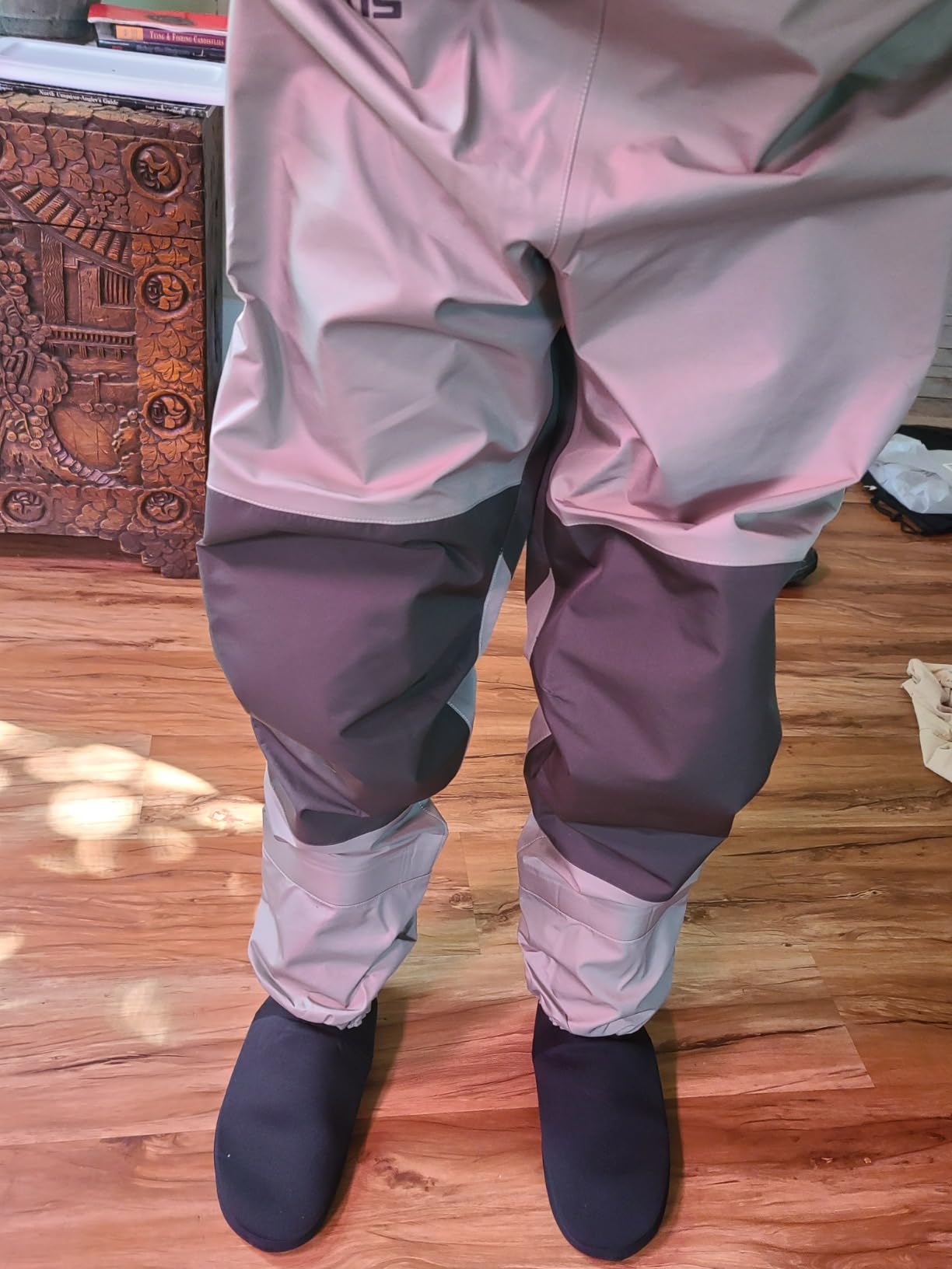 8 Fans Fishing Waist Waders, 3-Ply Breathable Waterproof Stockingfoot Pants customer photo 1