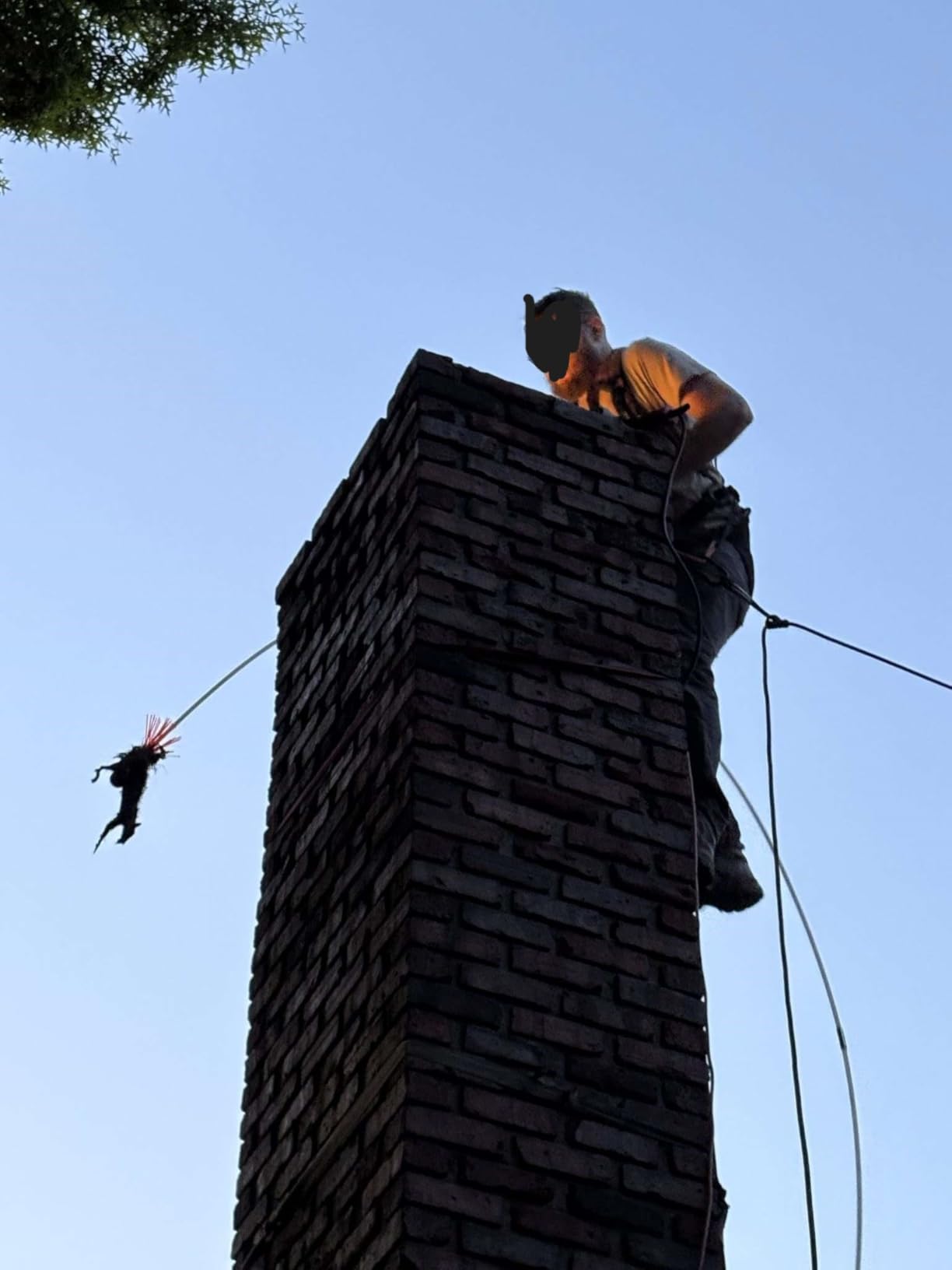33 Feet Chimney Sweep Kit, Chrome Button Locking System, Chimney Cleaning Kit, Chimney Brush, Chimney Cleaning System with 10 Flexible Chimney Rods customer photo 1