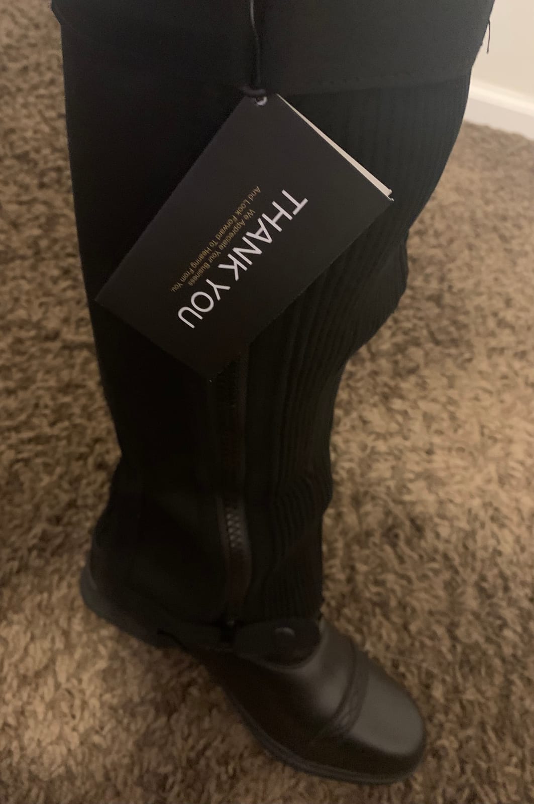 A&H Apparel Unisex Adult Amara Synthetic Equestrian Half Chaps Black Leather Half Chaps (Medium) customer photo 1