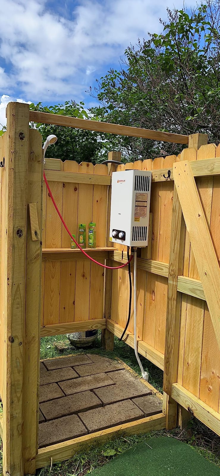CAMPLUX 2.64 GPM Tankless Propane Water Heater, Portable Water Heater Outdoor with Overheating Protection, for Camping, Cabins, Barns, Easy Installation, 68,000 BTU, BD264 customer photo 2