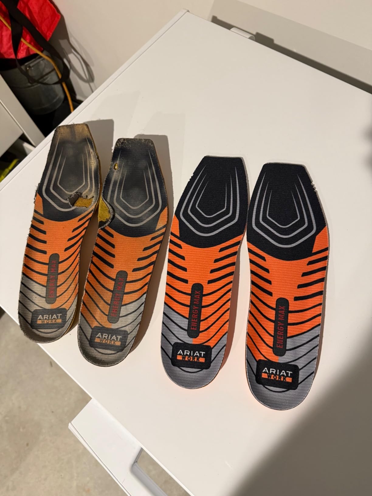 ARIAT Men's Energy Max Work Insole Wide Square Toe, Orange, 10.5 W customer photo 1