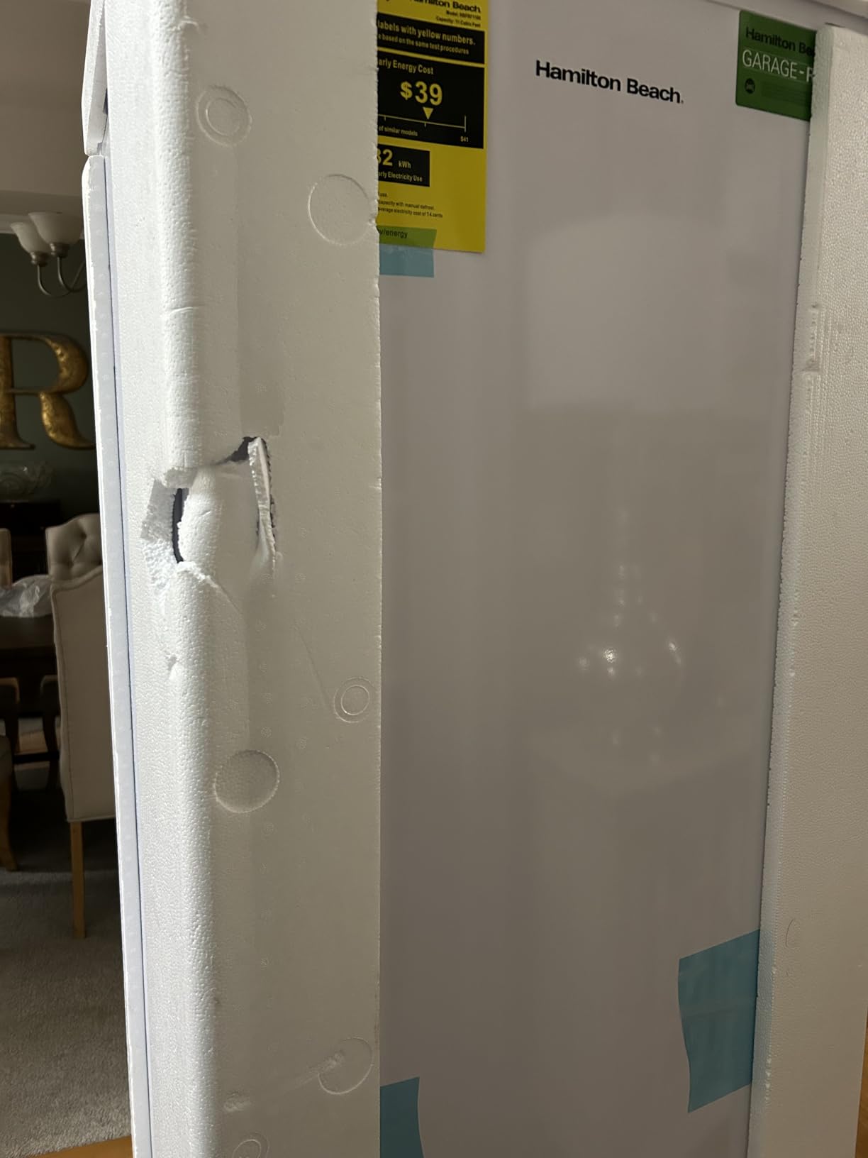 Hamilton Beach HBFRF1100, 11 cu ft, Upright Freezer, White customer photo 1