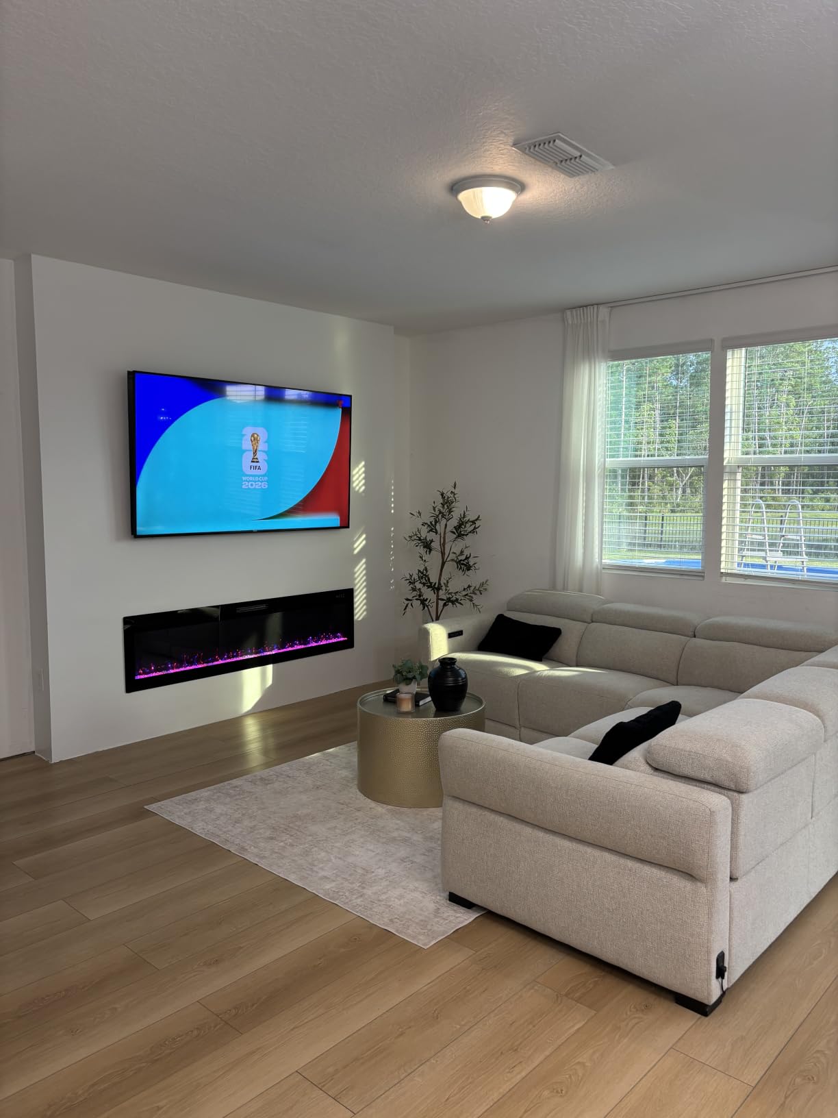 50 inch Ultra-Thin Silence Linear Electric Fireplace, Recessed Wall Mounted customer photo 2