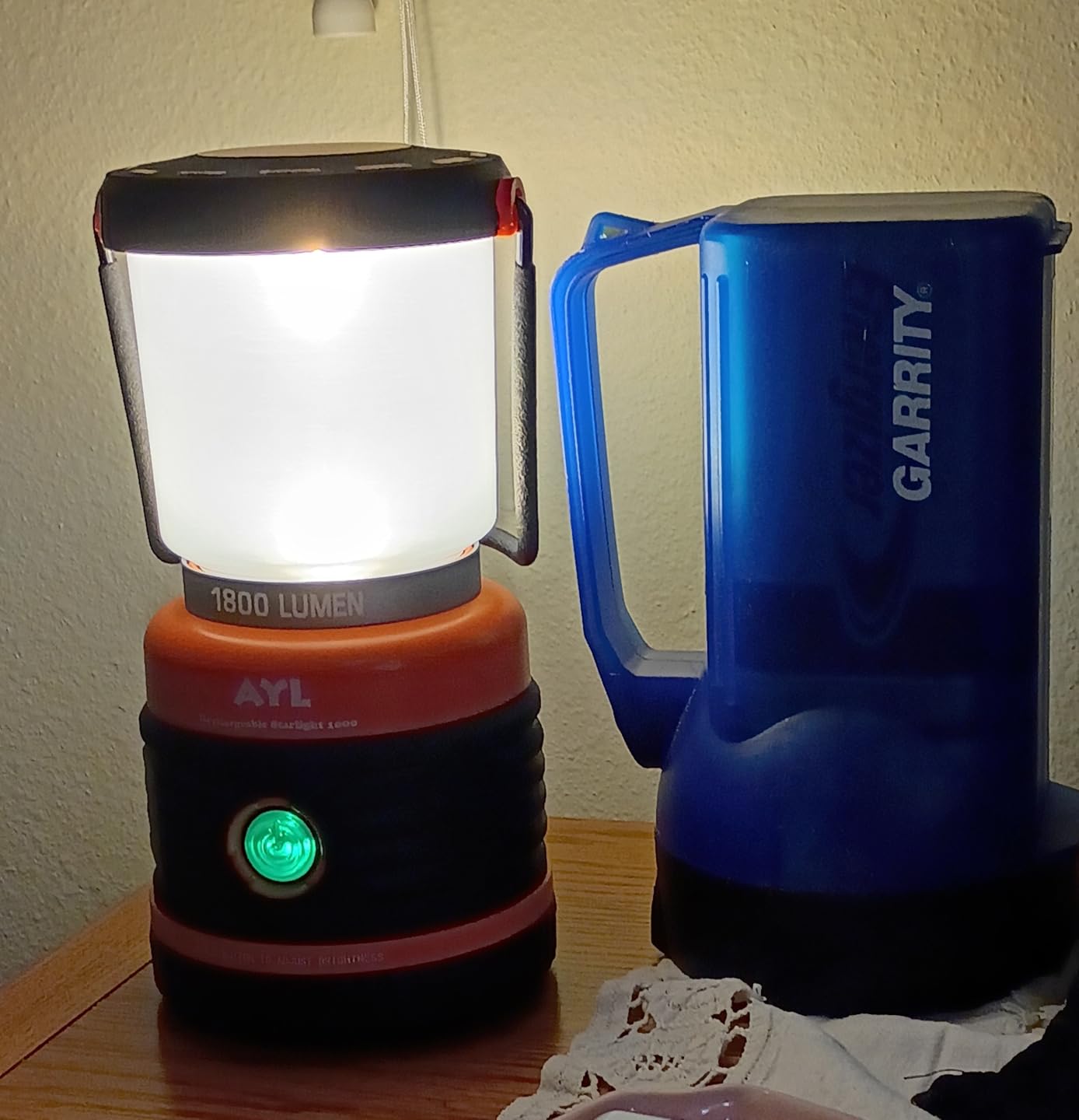 LED Camping Lantern Rechargeable, 1800LM, 4 Light Modes, 4400mAh Power Bank, IP44 Waterproof, Perfect Lantern Flashlight for Hurricane, Emergency, Power Outages, Home and More, USB Cable Included customer photo 1