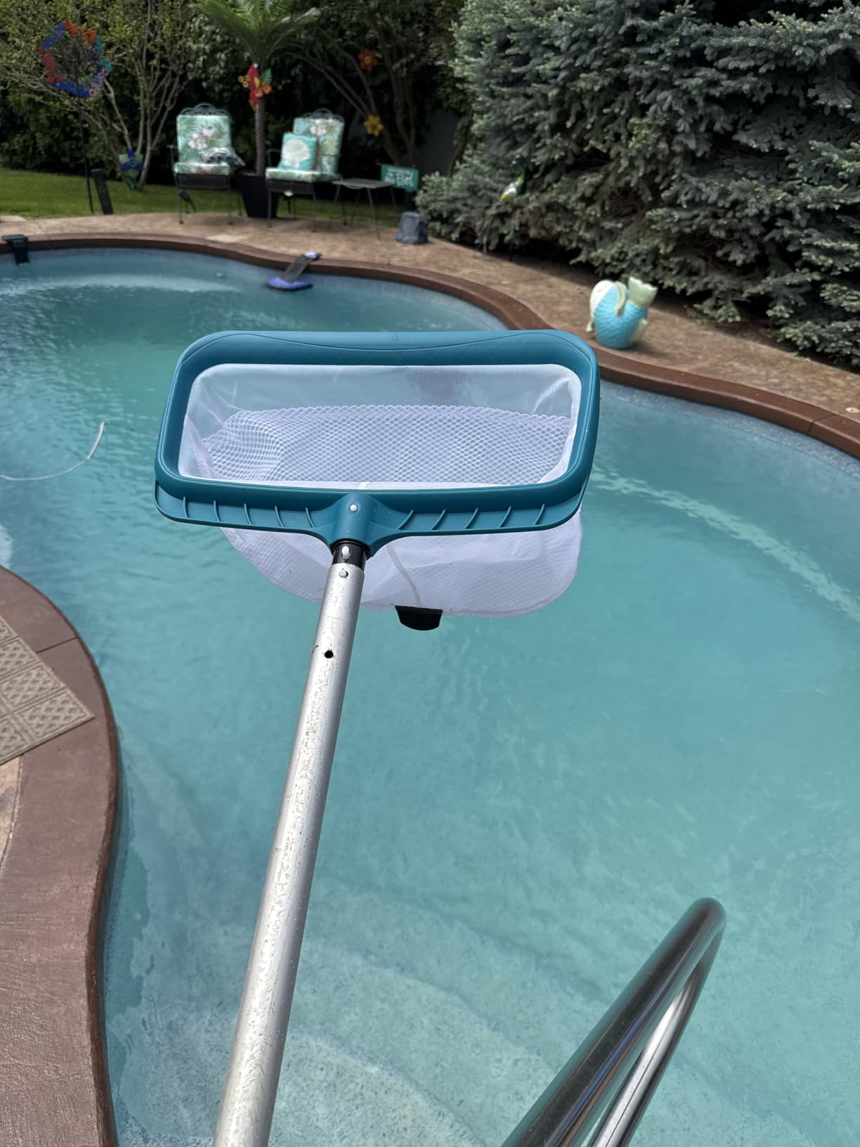 POOLWHALE Pool Skimmer Leaf Rake Net, Fine Mesh Deep Nylon Bag (No Pole) customer photo 2