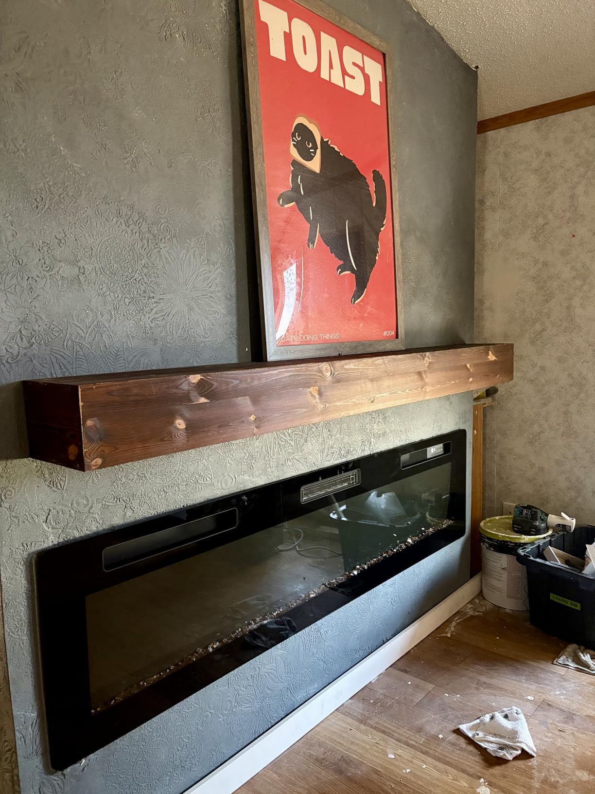 Vitesse 60 Inch Ultra Thin Electric Fireplace-Narrow Bezel Linear Fireplace Heater Recessed Wall Mounted, Remote and Screen Control, 8H Sleep Timer, Low Noise, 750/1500W for Living Room, Bedroom customer photo 1