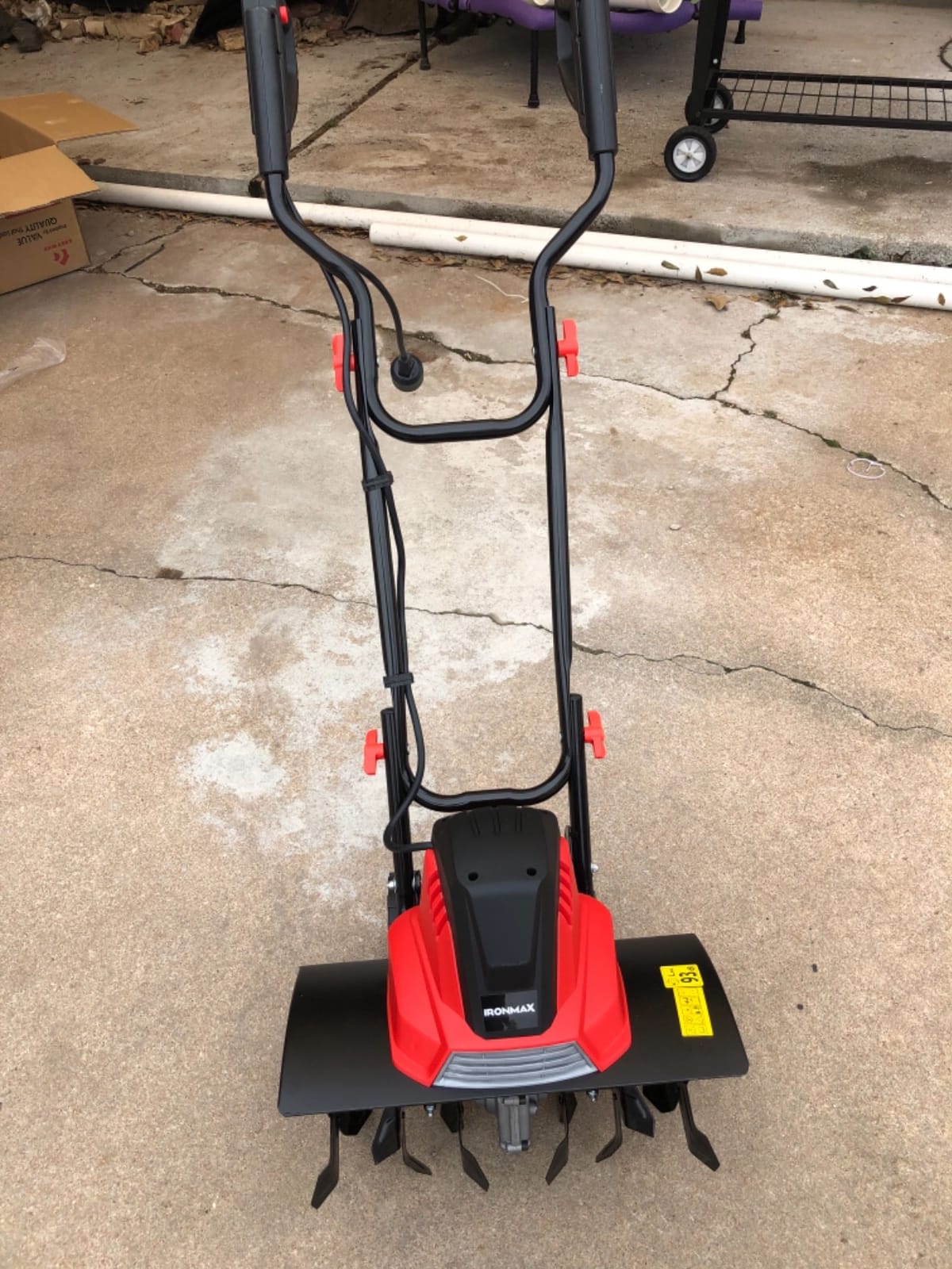 Goplus 17-Inch 13.5 Amp Corded Electric Tiller and Cultivator, Powerful Tillers w/ 9-Inch Tilling Depth, 6 Tines, Rototillers Tool for Garden Lawn Soil Digging customer photo 2