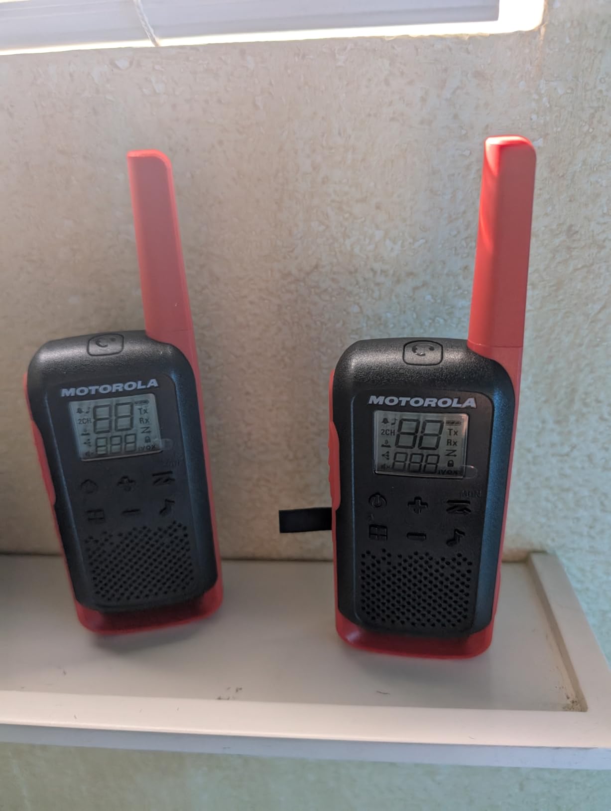 Motorola Solutions T210 Two-Way Radio Black W/Red Two-Pack customer photo 1