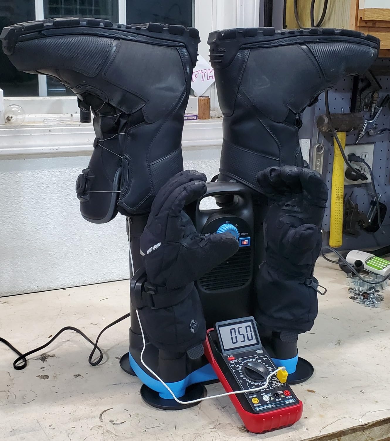 Upgraded Boot Dryer for Work Boots with Ozone Deodorizer - Fast Drying Compact Easy-to-Use Shoe Warmer Adjustable Tube Design - Fast Drying Shoes Dryers for Sneakers & Gloves, Ski Gears (2 Pair) customer photo 2