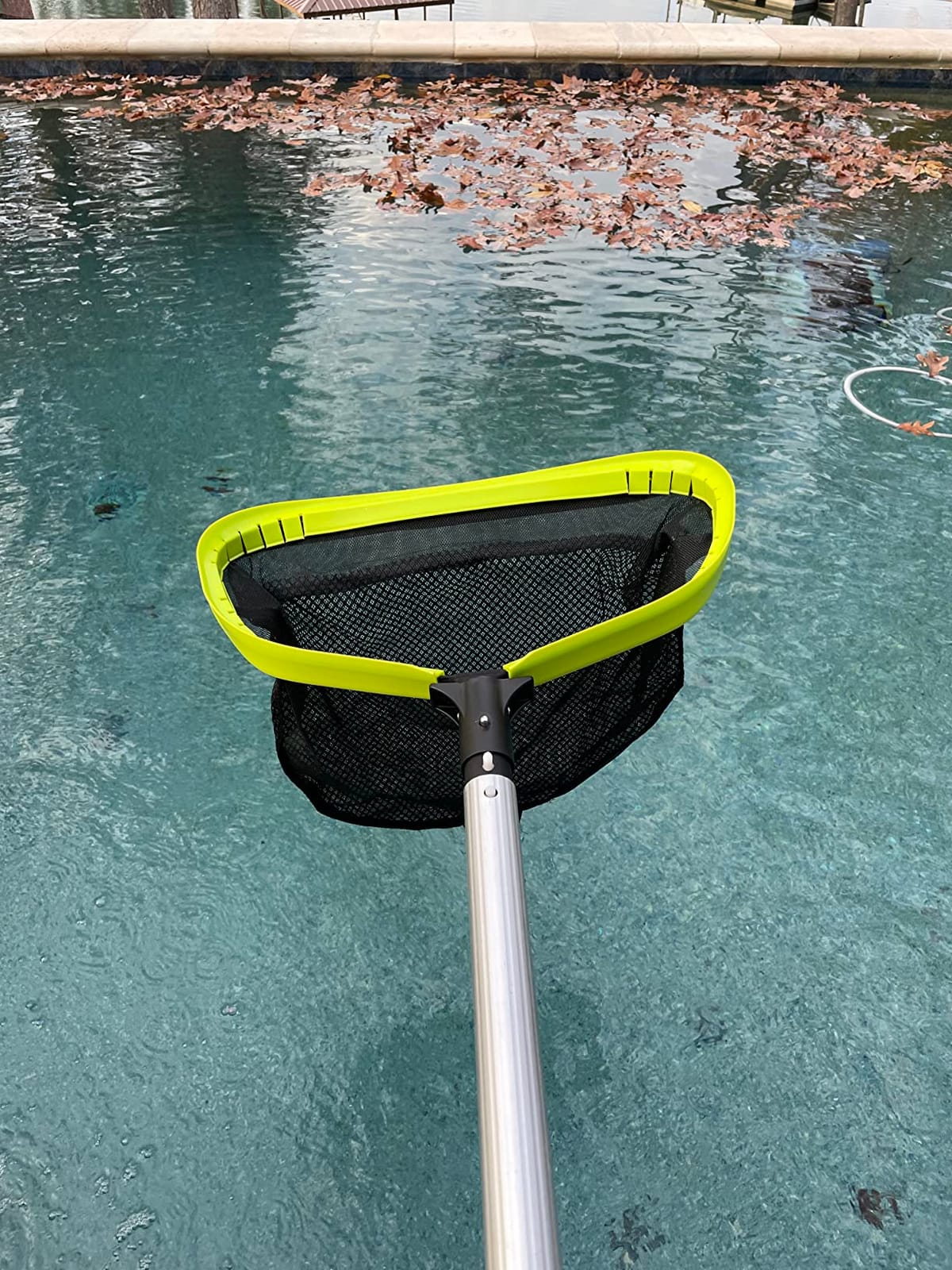 Sepetrel Pool Net,Professional Swimming Pool Leaf Skimmer Nets for Cleaning with Double-Layer Deep Big Bag,Heavy Duty Aluminum Frame & Handle Rake(Pole Not Included) customer photo 1