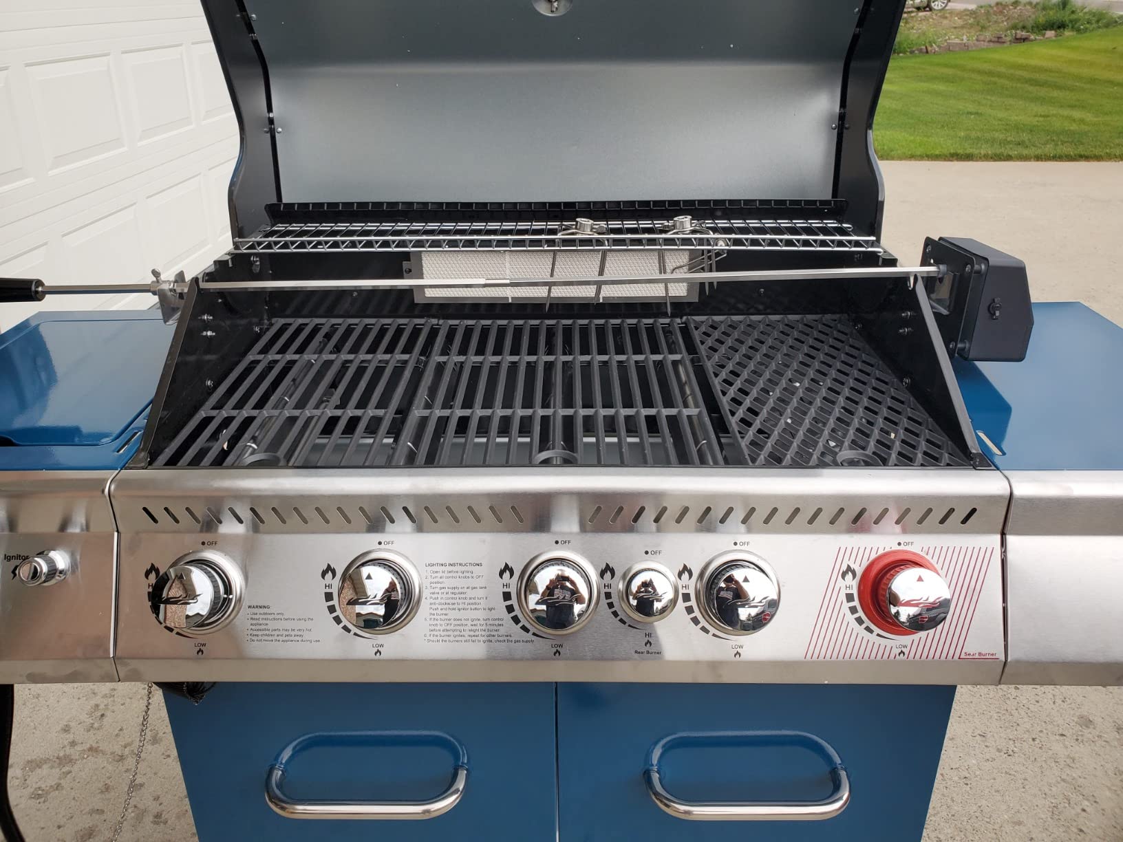 Royal Gourmet GA5403B 5 Burner Propane Gas Grill with Side Burner, Blue customer photo 2