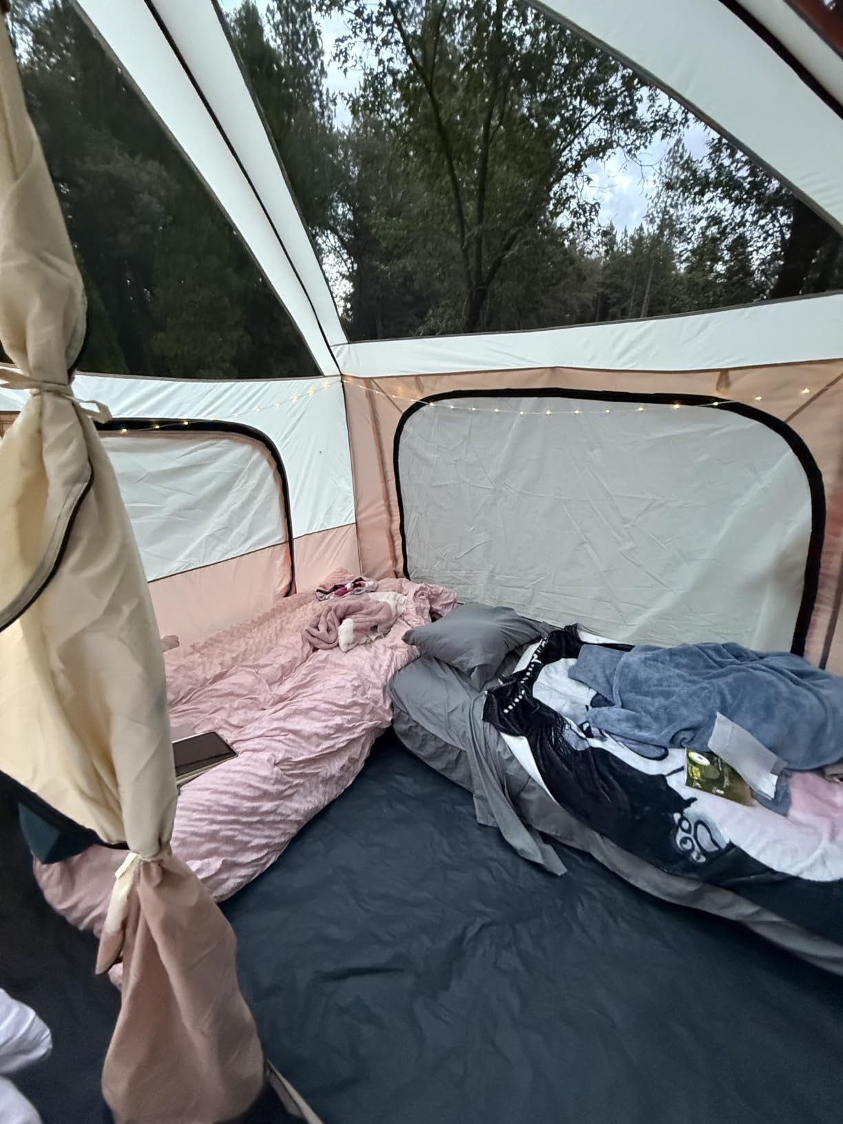 KTT Extra Large Tent 8-10-12-14 Person(A),Family Cabin Tents,2 Rooms,3 Doors and 3 Windows with Mesh,Straight Wall,Waterproof,Double Layer,Big Tent for Outdoor,Picnic,Camping,Family Gathering customer photo 2