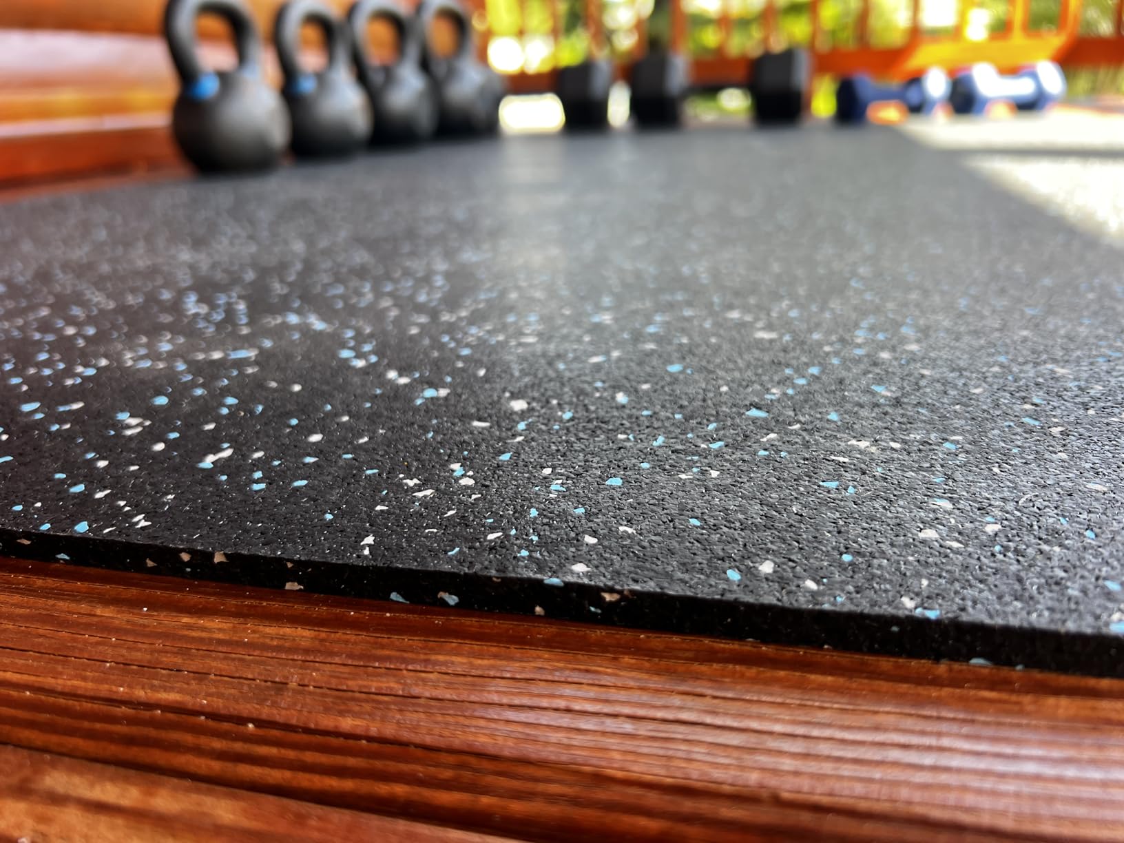 Rubber King Multi-Purpose Exercise Mat - 100% Recycled Thick Rubber Mat for Home Gym Flooring, Non-Slip, Low-Odor Durable Workout Mat for Indoor/Outdoor, Shoe-Friendly customer photo 1