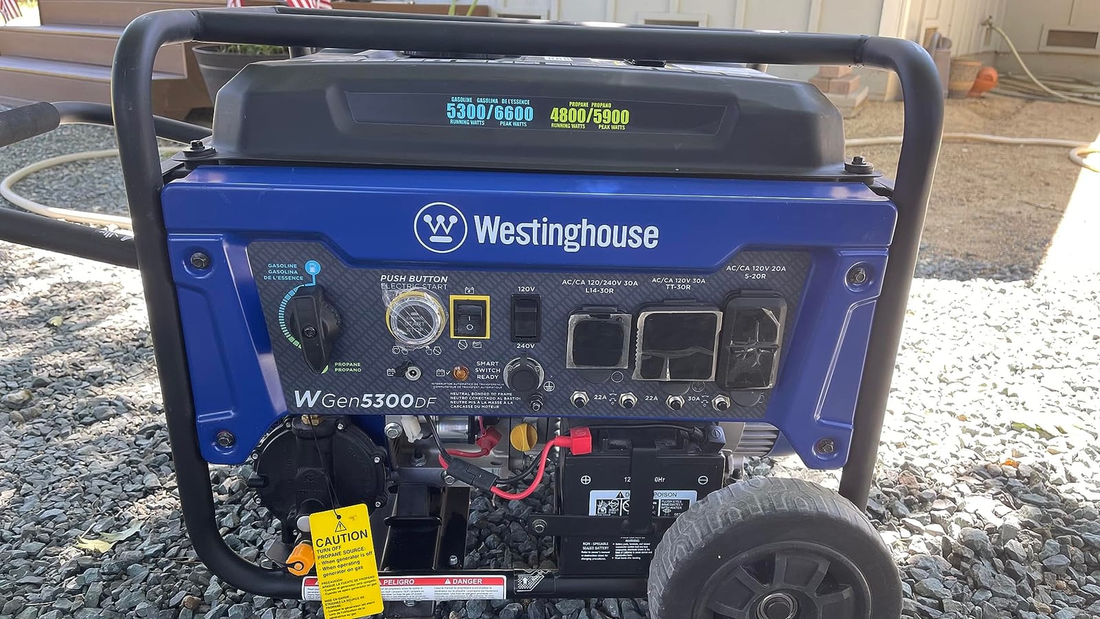 Westinghouse 9500 Peak Watt Dual Fuel Home Backup Portable Generator, Electric Start, Transfer Switch Ready, Gas & Propane Powered, CO Sensor customer photo 2