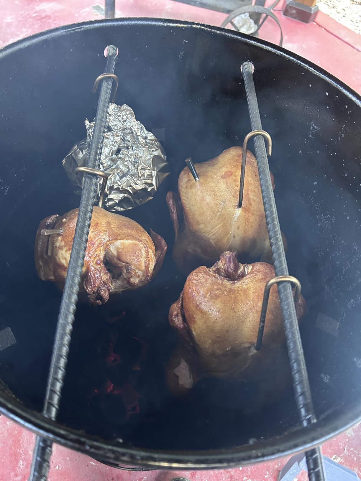 Pit Barrel Cooker XL Package 22.5 Inch Drum Smoker | Porcelain Coated Steel Drum BBQ Grill, 16 Stainless Steel Hooks, 3 Hanging Rods customer photo 2