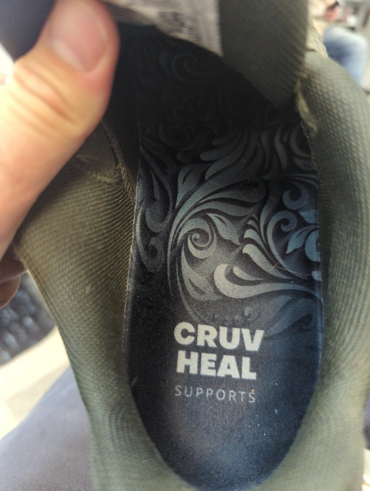 CRUVHEAL 220+ lbs Plantar Fasciitis High Arch Support Insoles Men Women - Orthotic Shoe Inserts - Boot Work Shoe Insole (L, Black) customer photo 1