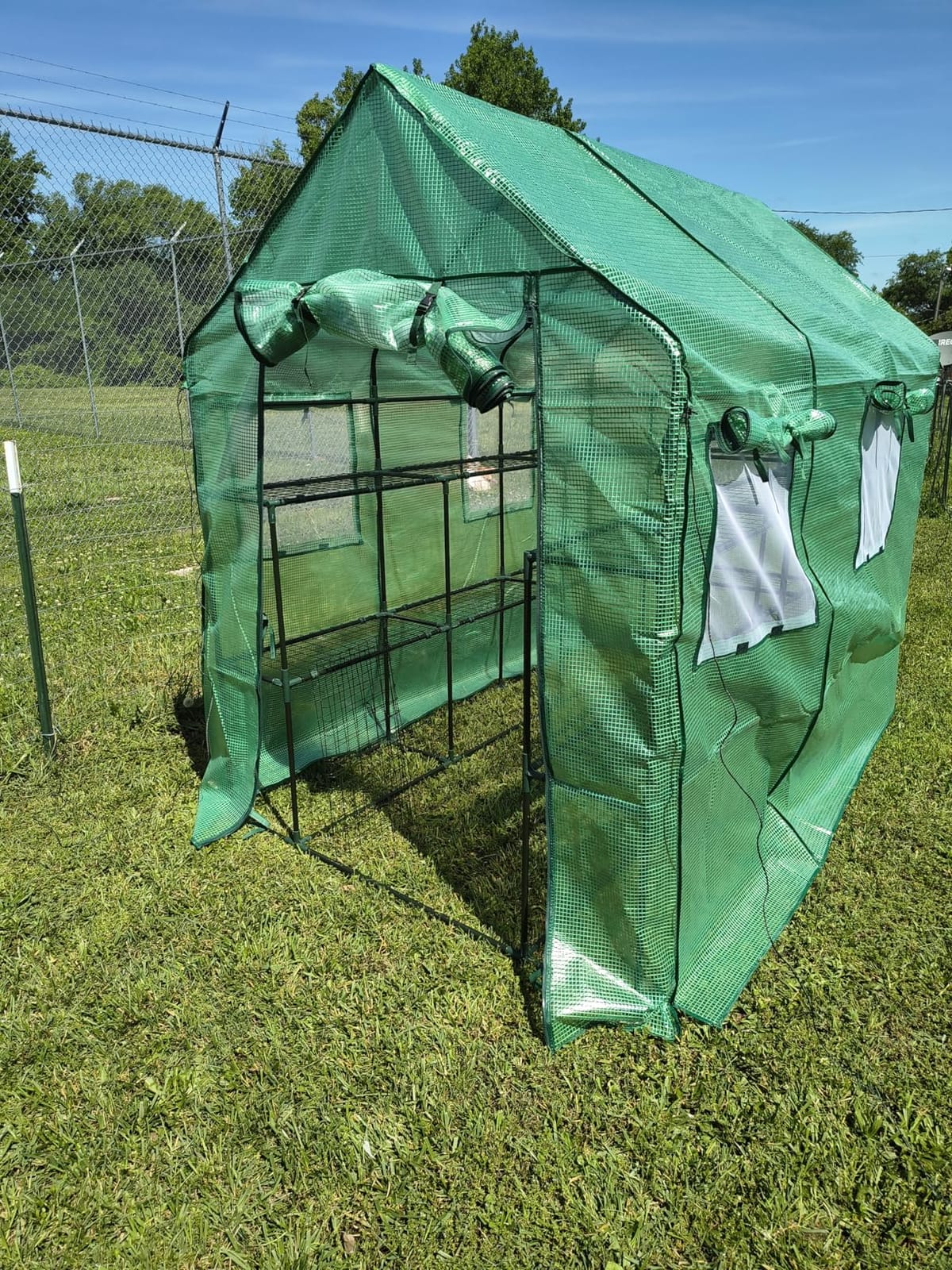 SUNGIFT Walk-in Greenhouse, 57 x 61 x 80 in, 3 Tiers 10 Shelves customer photo 2