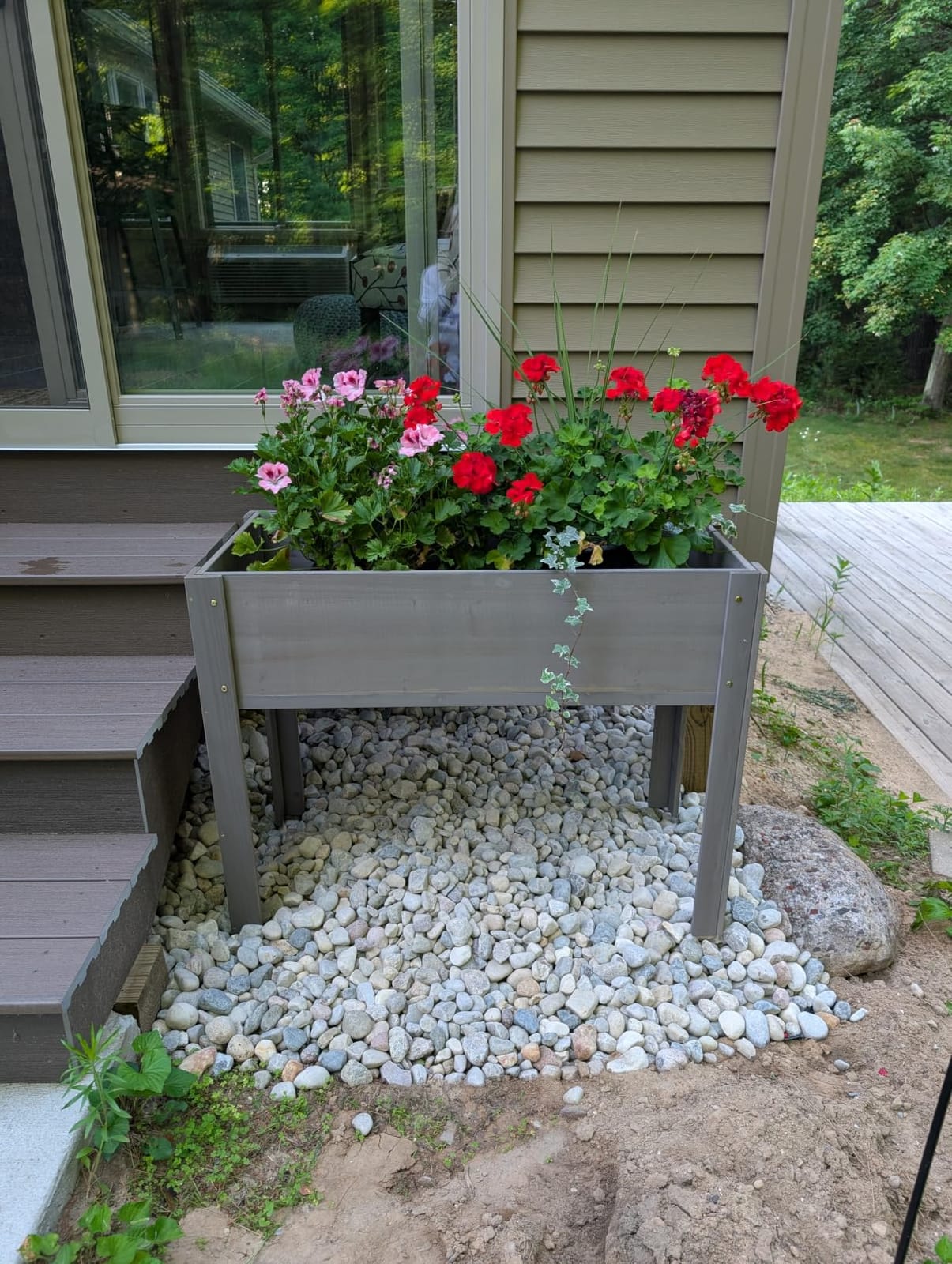 Raised Garden Bed with Legs, 48×24×30 Cedar Wood Elevated Planter Box customer photo 1