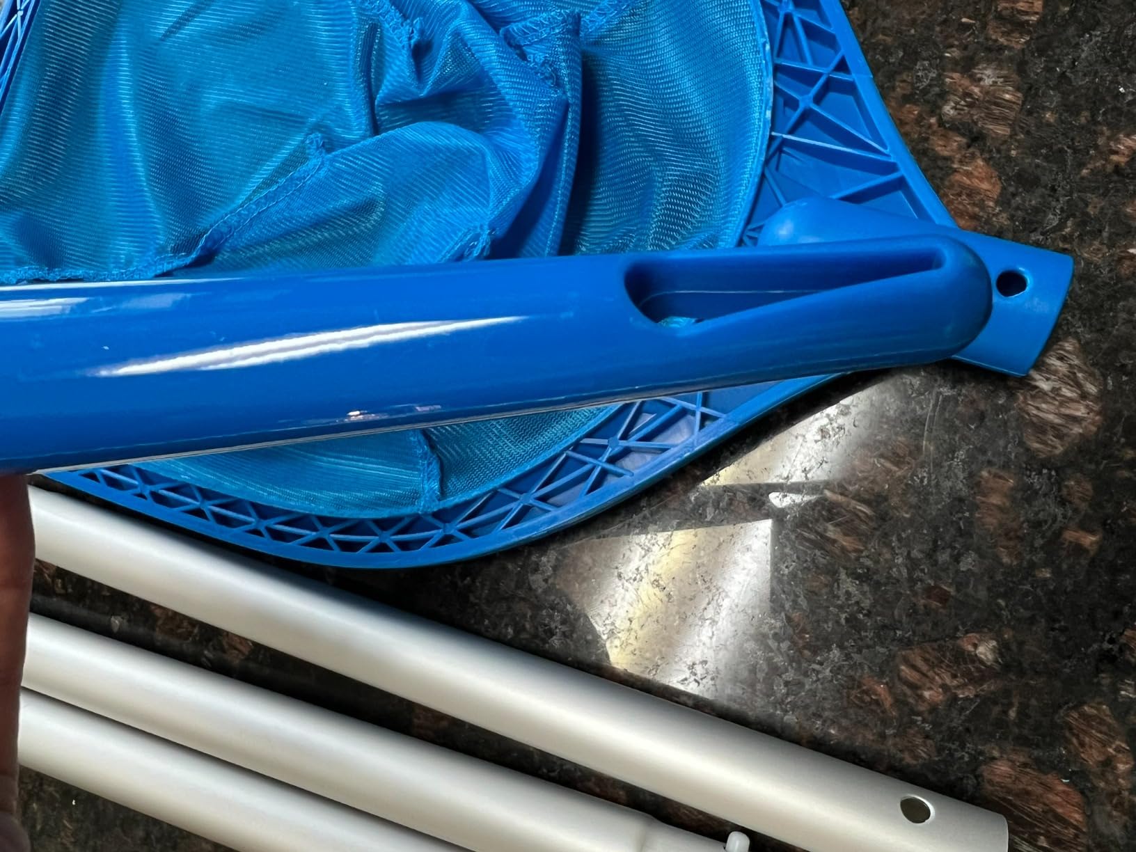 Mowend Pool Skimmer Net Total Length 57 inches with 4 Section Aluminum Pole customer photo 2