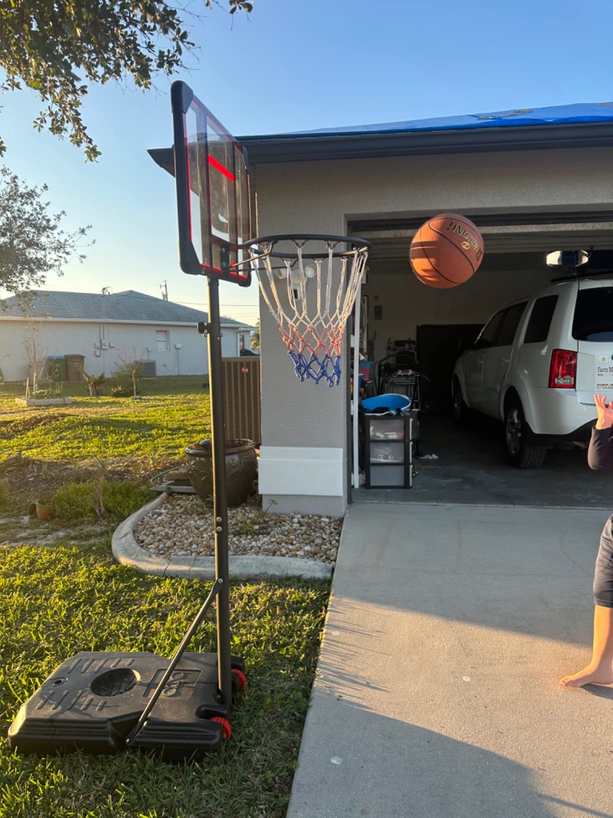 Best Choice Products Kids Height-Adjustable Basketball Hoop System, Portable Game w/Wheels, Fillable Base, 70.5in to 82.3in Height customer photo 2