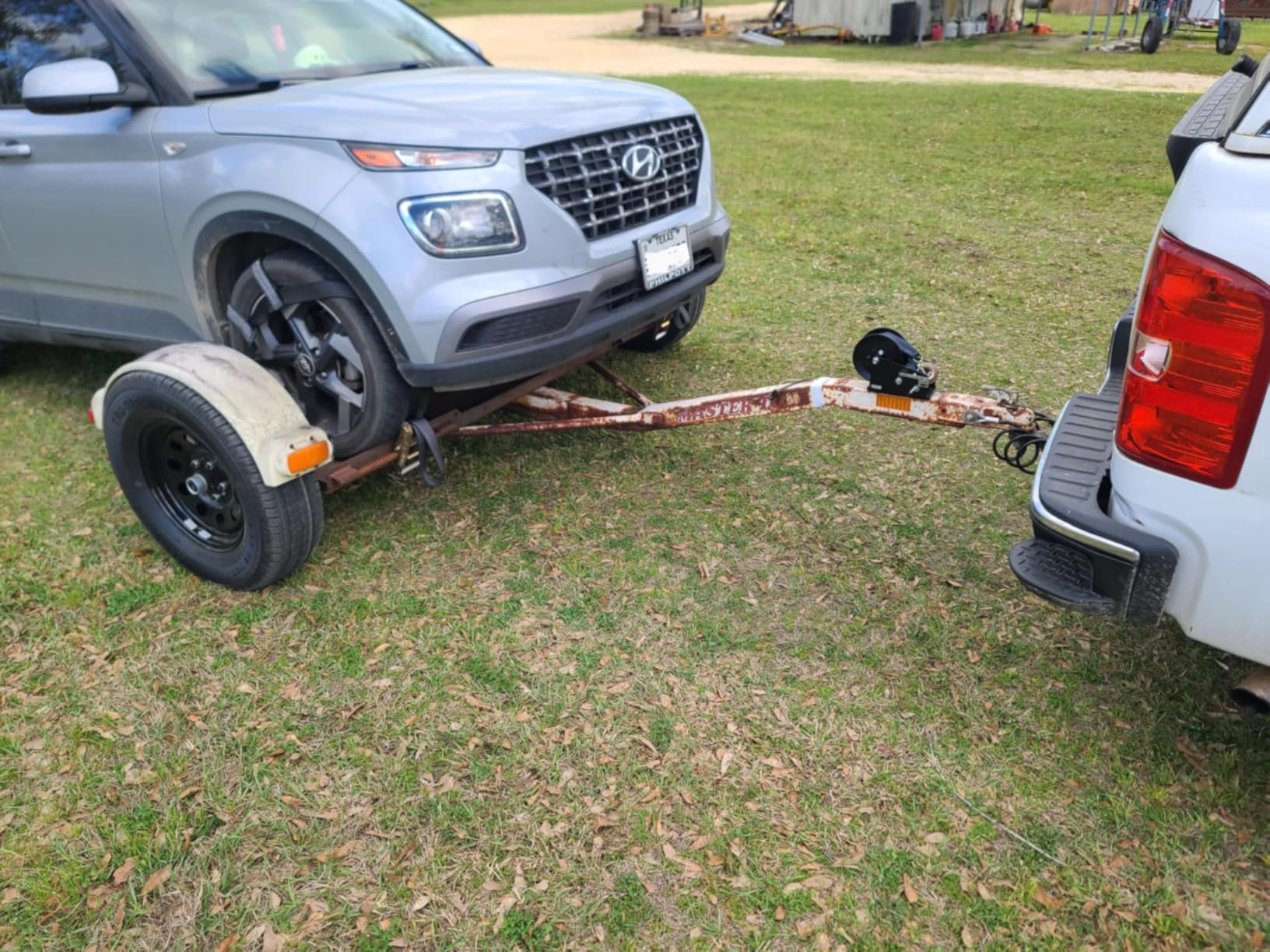 Megalint Boat Trailer Winch 3500lbs with 33ft Strap, Heavy Duty Hook Portable Hand Winch, Steel Cable 3500lb Winch Two Way Ratchet Manual Winch for SUV ATV UTV Boat for 4:1/8:1 Gear Crank Winch customer photo 1