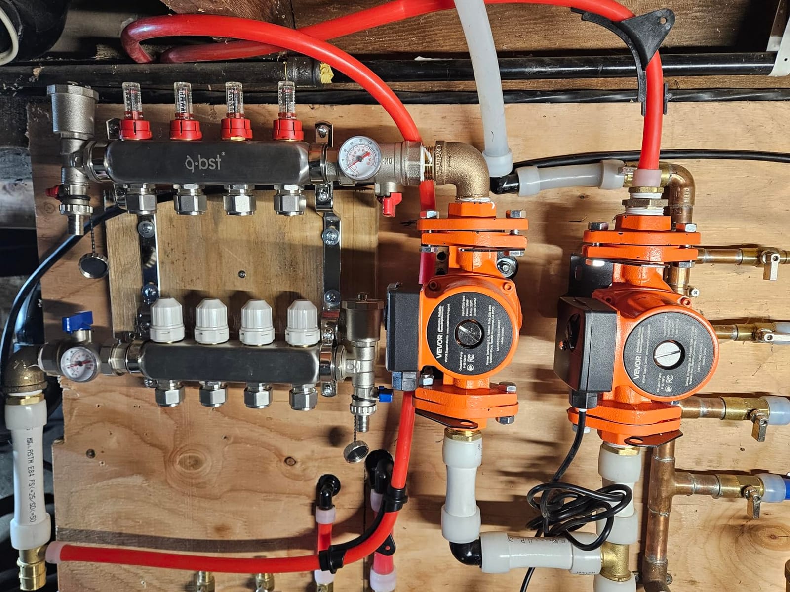 ABST PEX Manifold,3 Loop Stainless Steel Floor Radiant Heat Manifold Kit customer photo 2