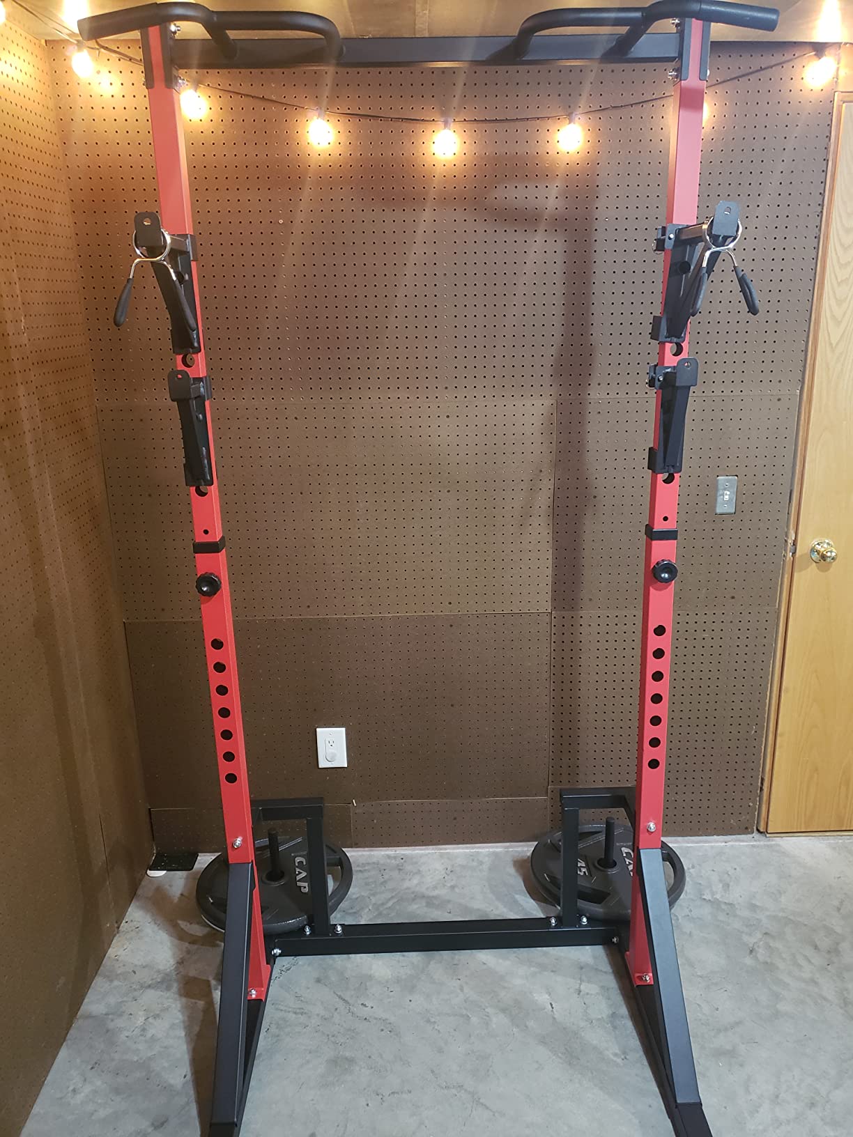 CANPA Multifunction Power Rack with Pull up Bar, Heavy Capacity and Adjustable Squat Stand Rack for Home Gym Equipment, Power Rack Cage customer photo 2