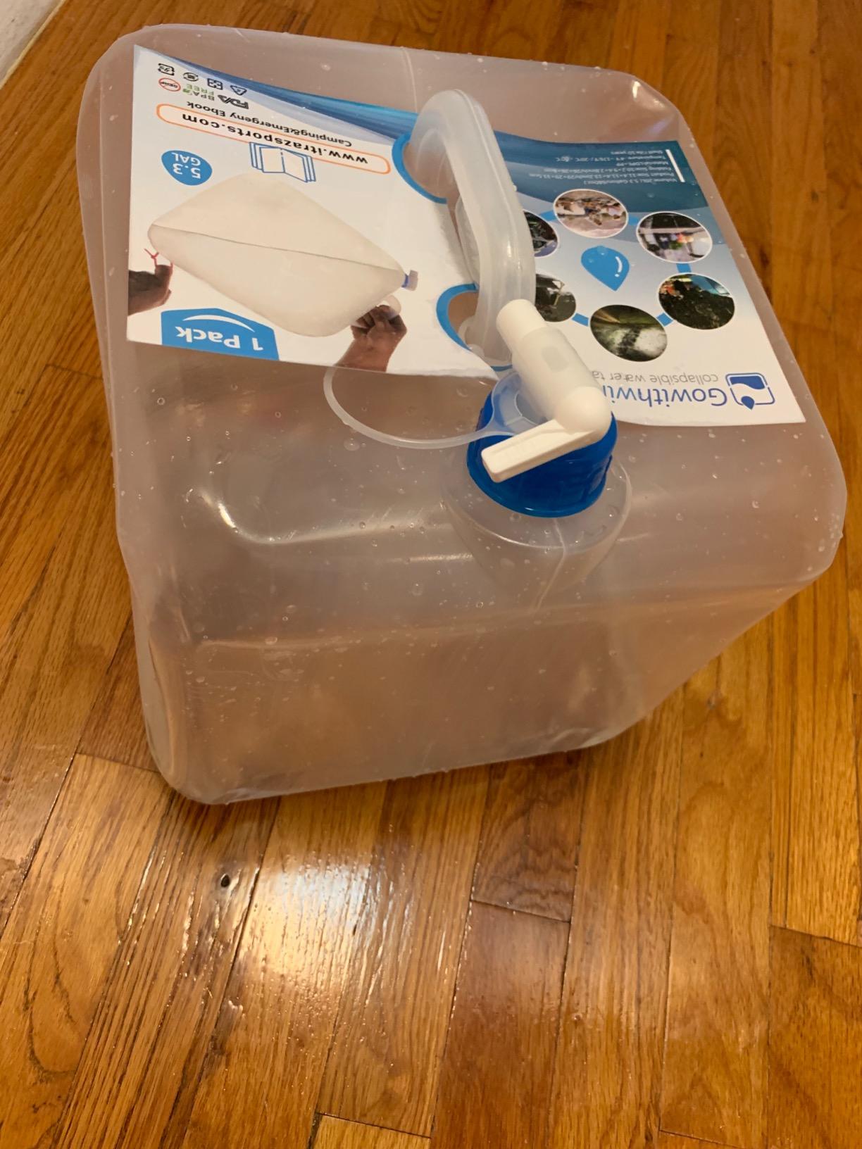 BPA-Free Collapsible Water Container with Spigot, 4-Pack 5.3 Gallon customer photo 1