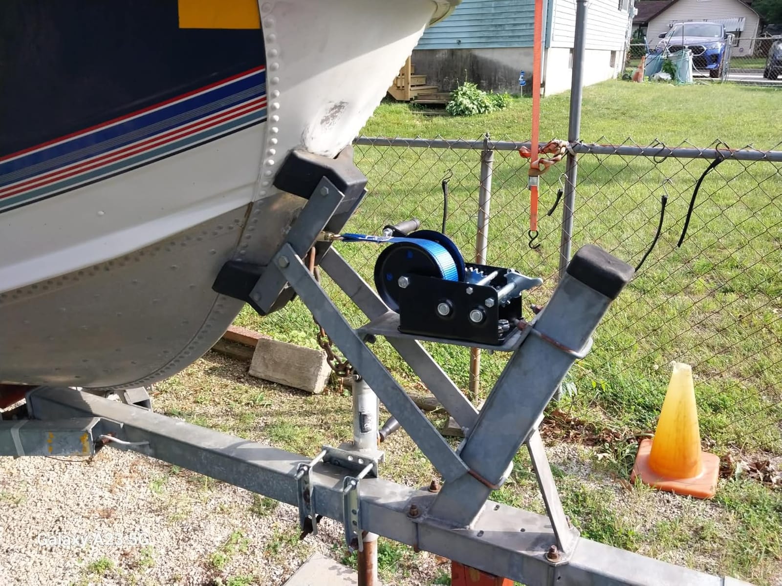 Boat Trailer Winch Hand Winch 3500lbs with 33ft (10m) Polyester Strap customer photo 2