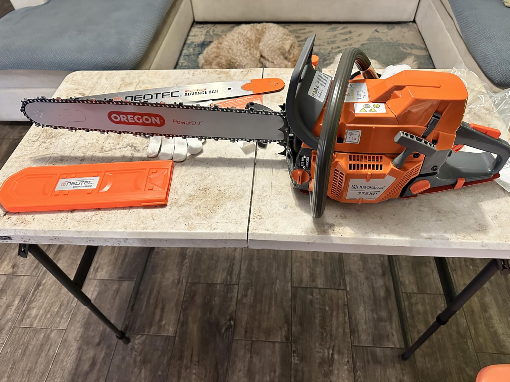 NEO-TEC NH872 28 Inch Gas Powered Chainsaw 71cc Gasoline Chain Saw Power Head 5.3HP Professional Chain Saw Gas All Parts Compatible with Husqvarna 372XP Motosierra De Gasolina for Heavy-duty Forestry customer photo 2