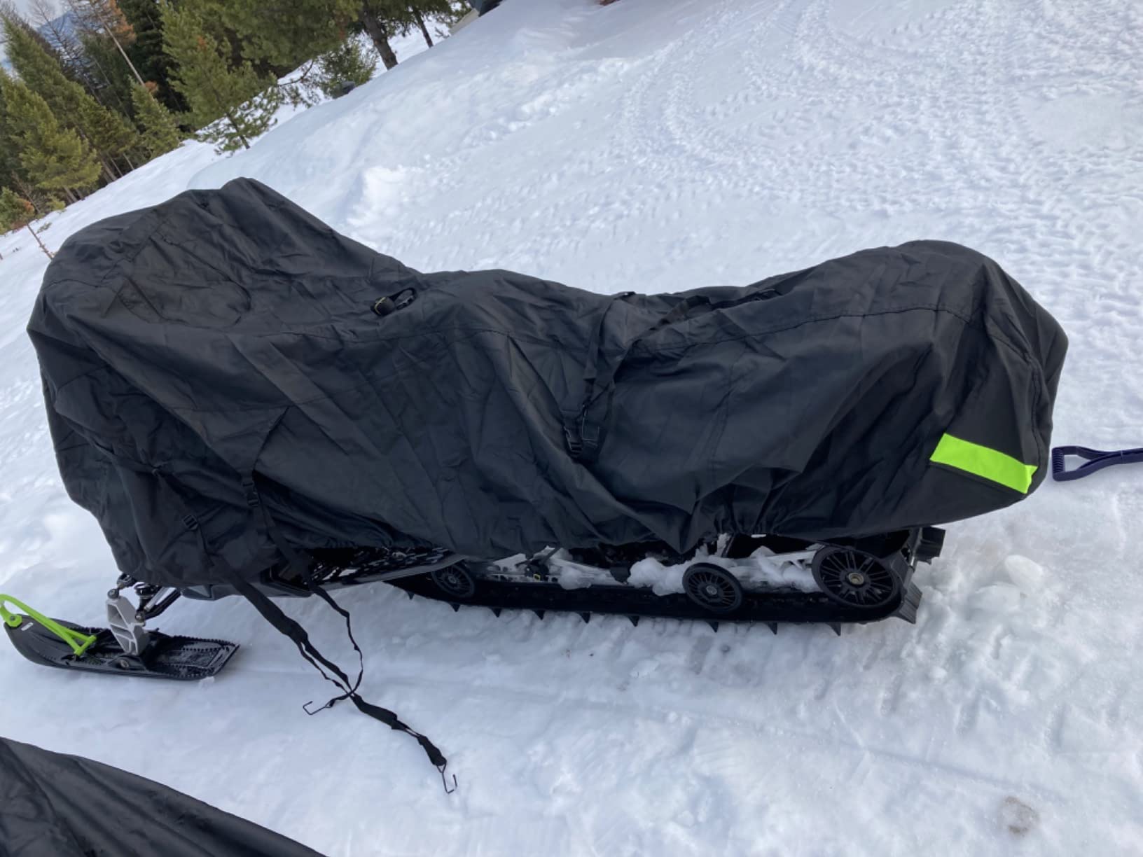 Tough Cover Snowmobile Cover, Premium 600D, XL Fit, Black | Heavy-Duty Waterproof Fabric, Elastic Hem And Locking Buckles, XL Trailerable Fit For Polaris, Ski-Doo, Yamaha, Arctic Cat customer photo 2