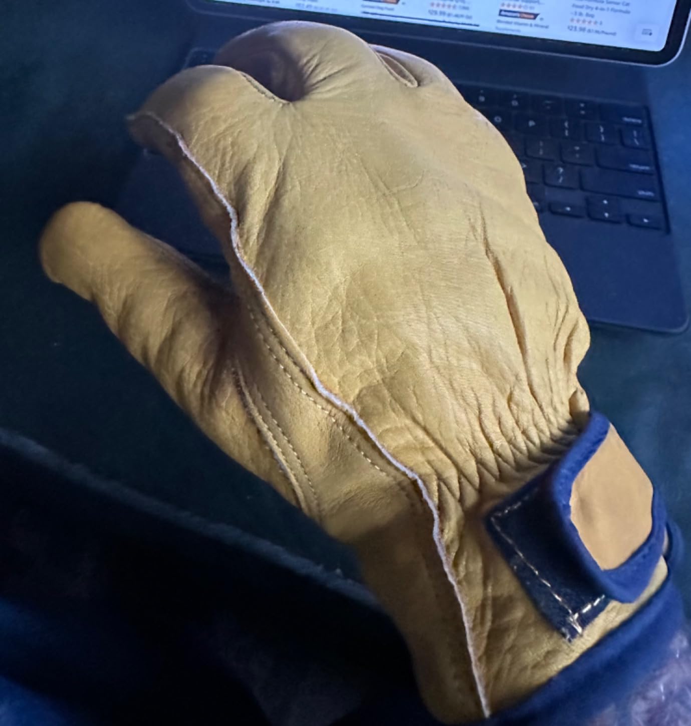 toolant Winter Leather Work Gloves, Warm 3M Thinsulate Lining for Cold Weather Work, Thermal Insulated Gloves customer photo 2