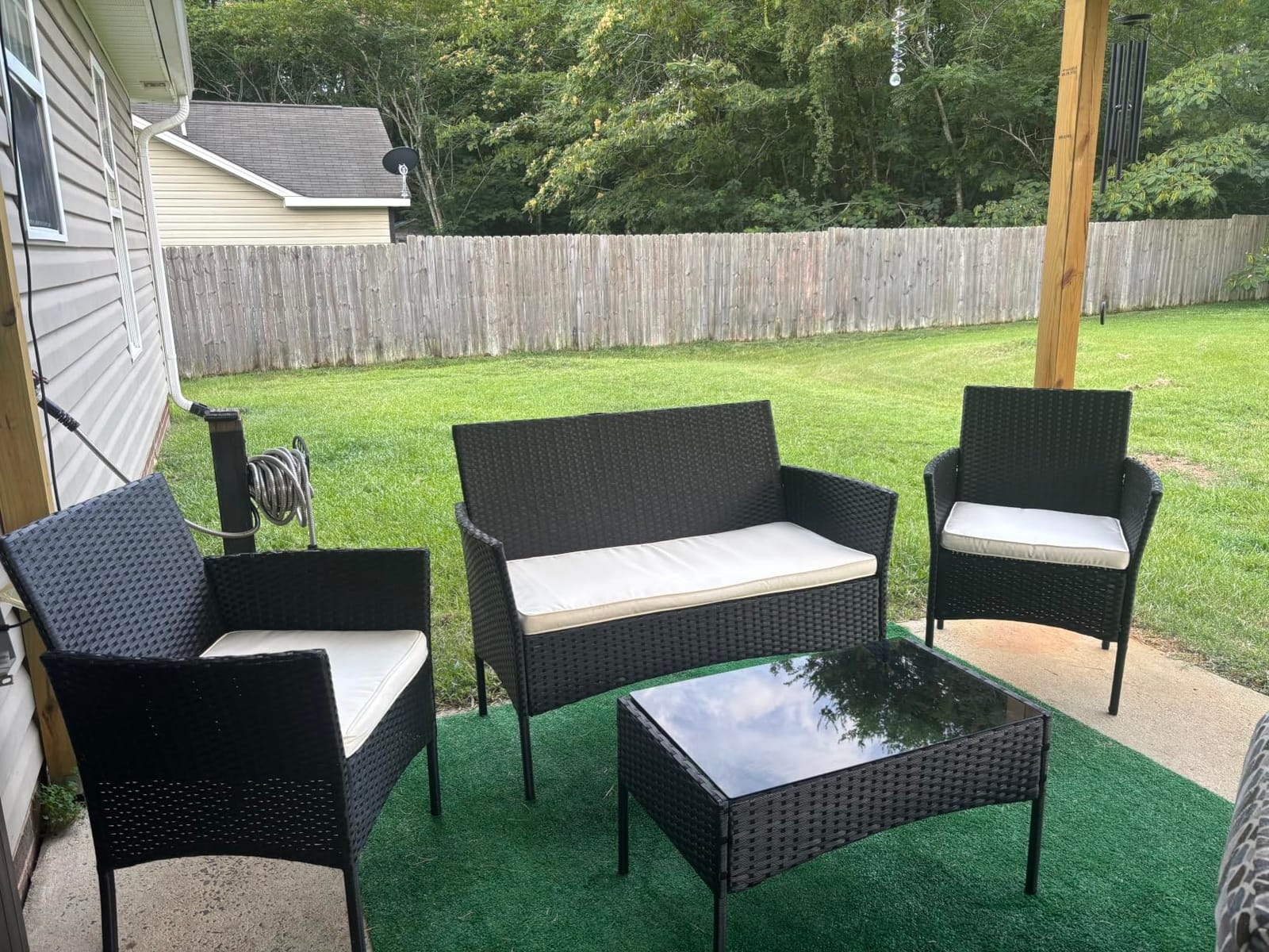 FDW 5-Piece Patio Furniture Set | Khaki | Outdoor Wicker Furniture customer photo 1