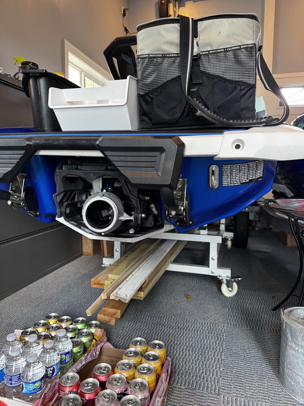 Jet Ski Dolly Cart, PWC Stand with Adjustable Carpeted Bunks customer photo 2