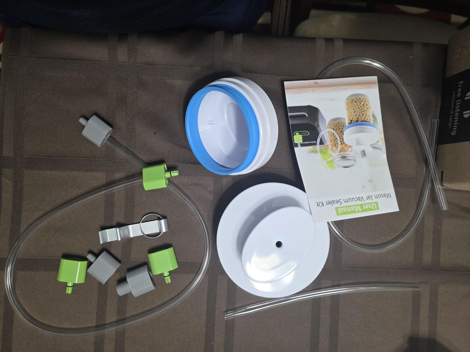 Upgraded Mason Jar Canning Sealer Kit - Sealer Set with Hoses Compatible with FoodSaver Vacuum Sealers - For Wide Mouth and Regular Mouth Jars (White) customer photo 1