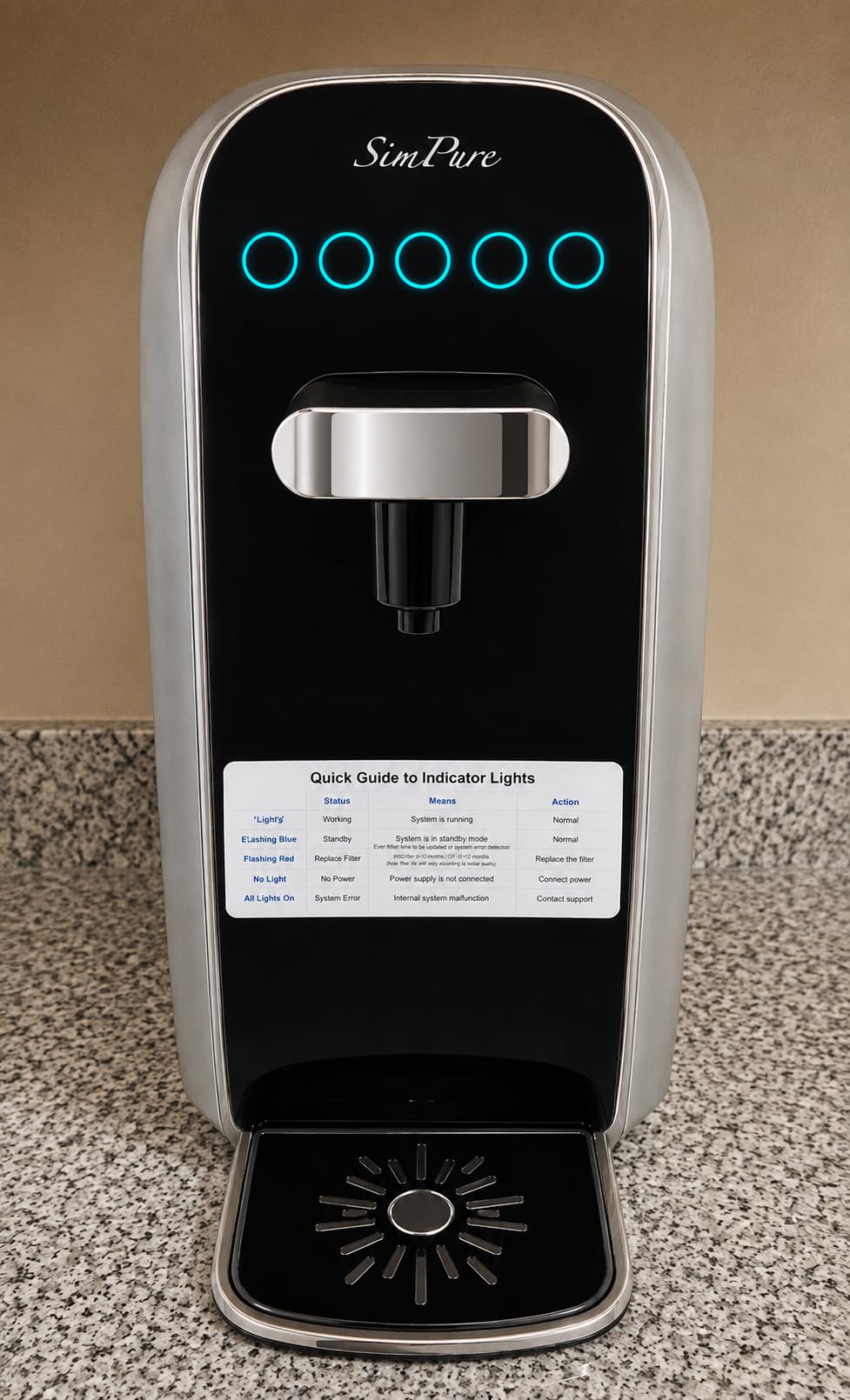 SimPure Y7P-BW UV Countertop Reverse Osmosis Water Filter, 5 Stage RO customer photo 1