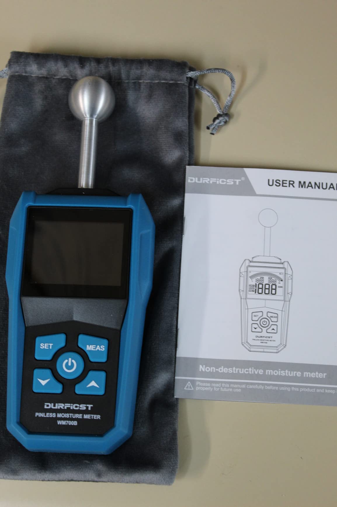 DURFICST Pinless Moisture Meter, Moisture Reader for Plaster Walls, Masonry, Concrete, Drywall, Wood customer photo 1