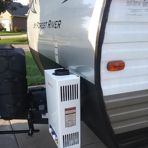 CAMPLUX 4.22 GPM Tankless Water Heater Propane, Propane Water Heater Outdoor, for Camping, Off Grid, Cabins, 110,000 BTU, BD422 customer photo 1