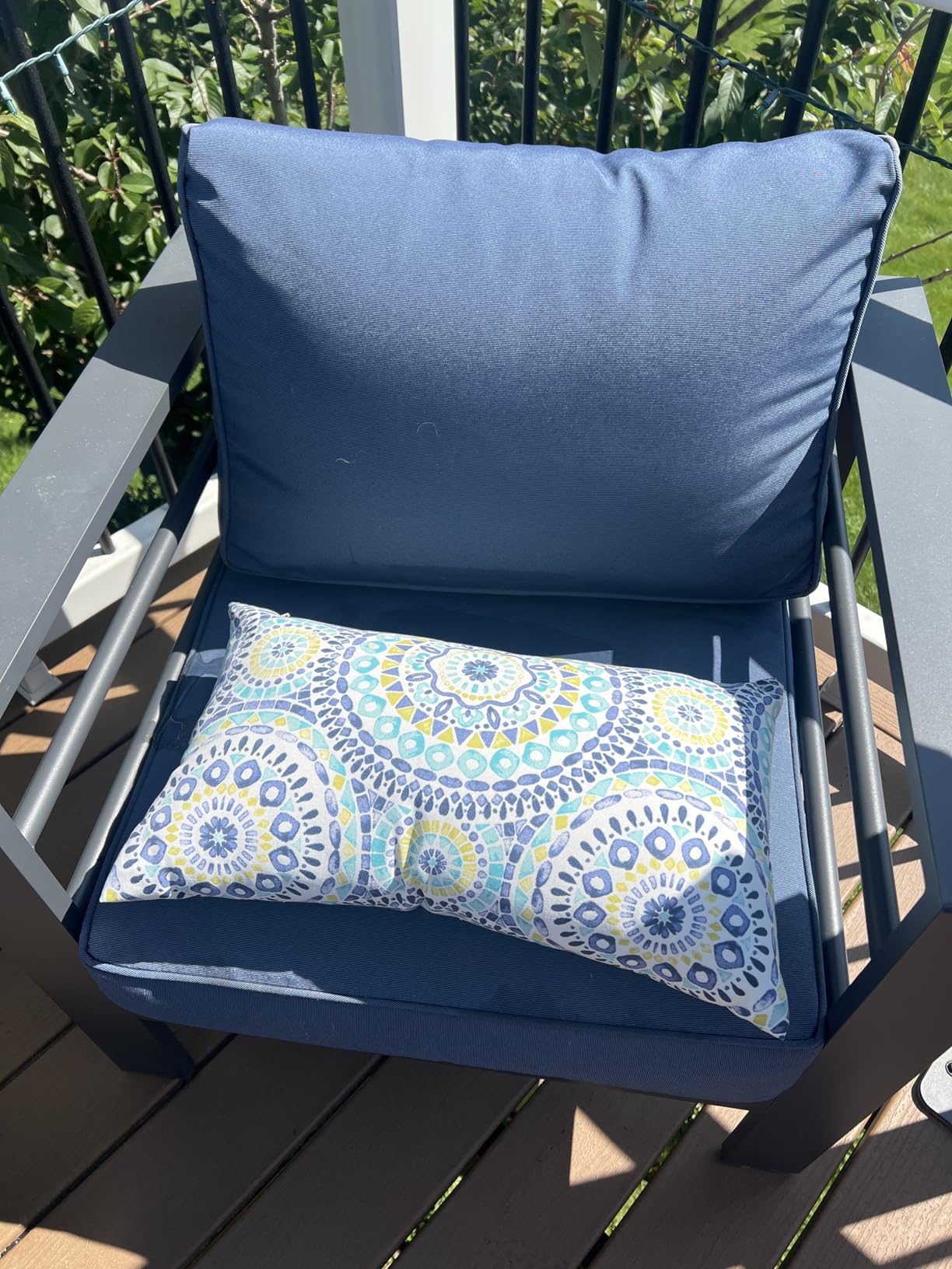Amopatio Aluminum Patio Furniture Set with 5'' Thick Olefin Cushions, Grey customer photo 1