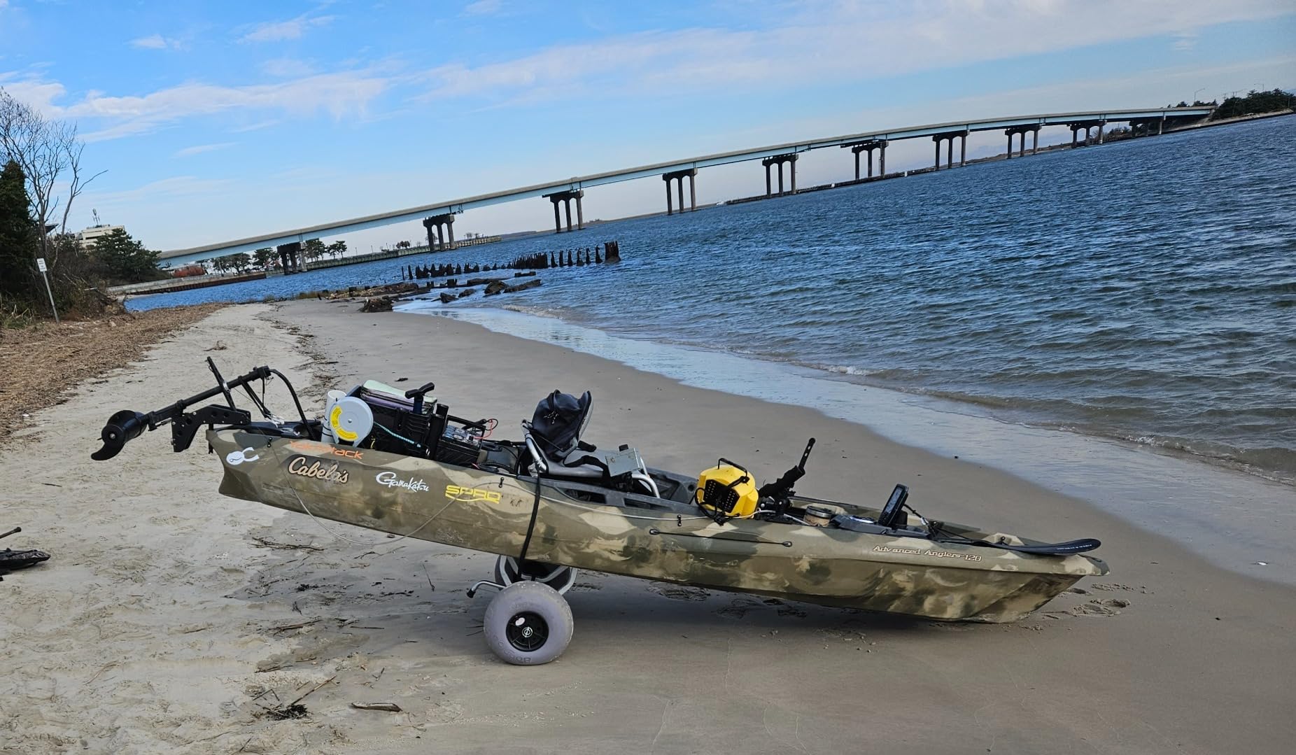 Bonnlo Kayak Beach Cart, Width Adjustable 6.3
