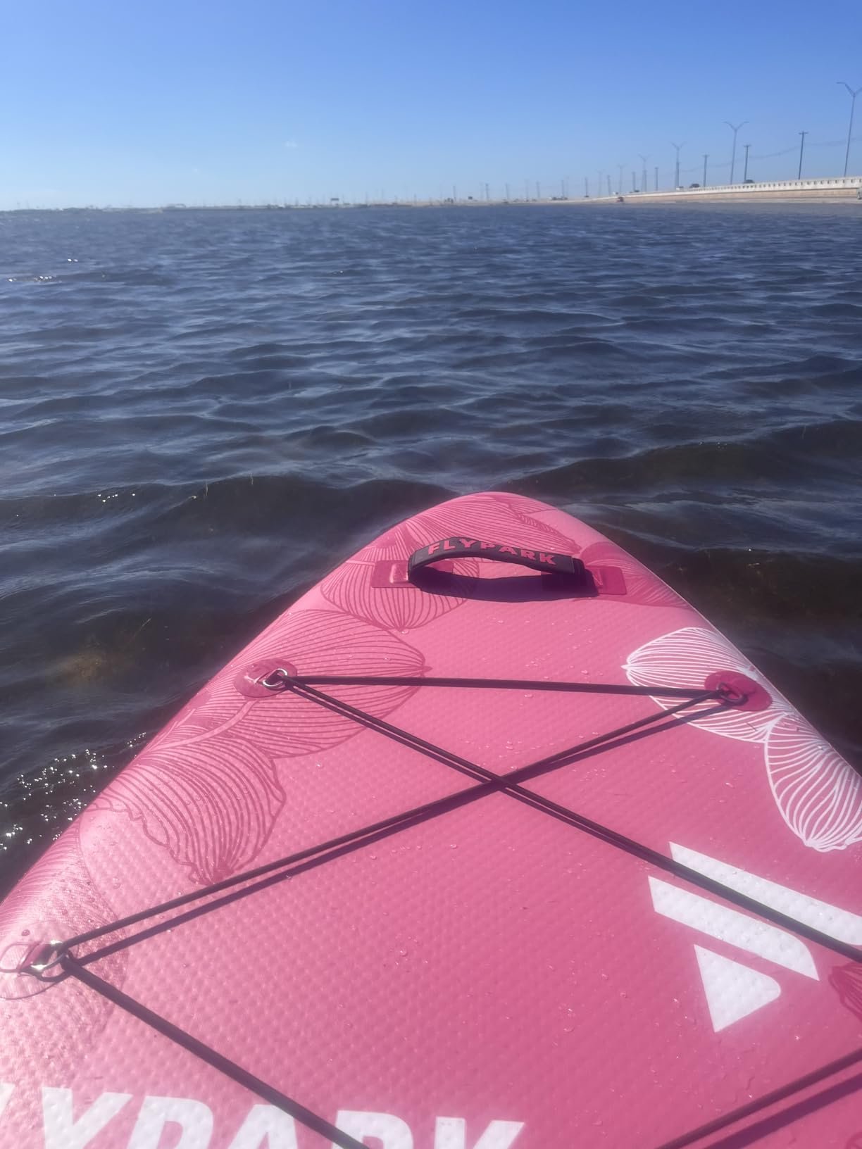 Flypark 11'x34 Inflatable Paddle Boards, Extra Wide SUP for 420lbs/3Adults, Yoga Stand Up Paddle Board, 110L Backpack, 15 D-Rings, Shoulder Strap, US-Fin, 2-Action Pump customer photo 1