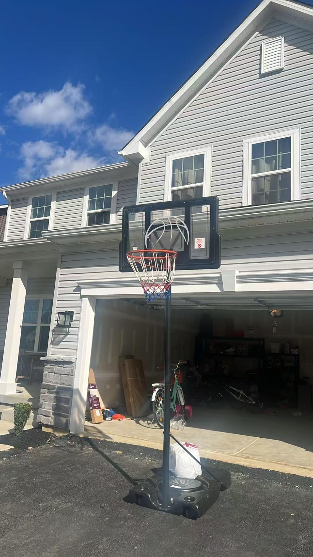 Yohood Basketball Hoop Outdoor, 4.4-10FT Adjustable Height Basketball Goal customer photo 1