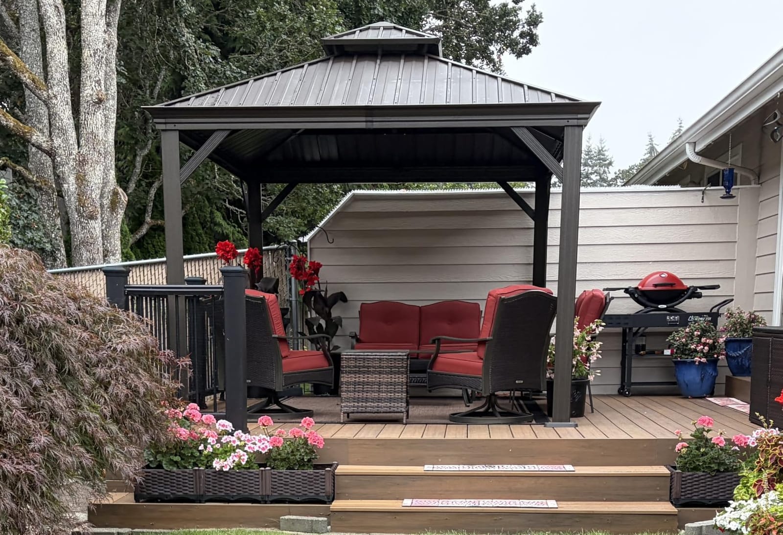 Kozyard Alexander 12' x 14' Hardtop Gazebo, Aluminum Frame customer photo 2
