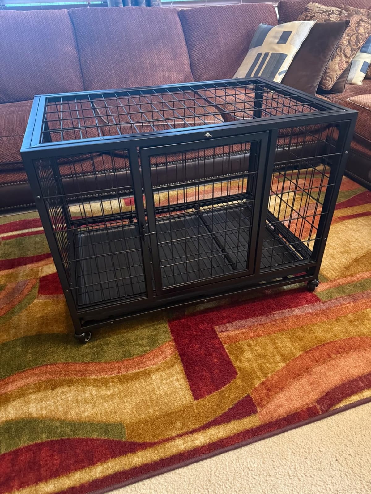 Dog Kennel Outdoor Chain Link Dog Run Playpen Galvanized Heavy Duty Outdoor Dog Kennel Fence Puppy Exercise Pen Dog Run Cage with UV & Waterproof Cover Secure Lock 10x10x6ft customer photo 1